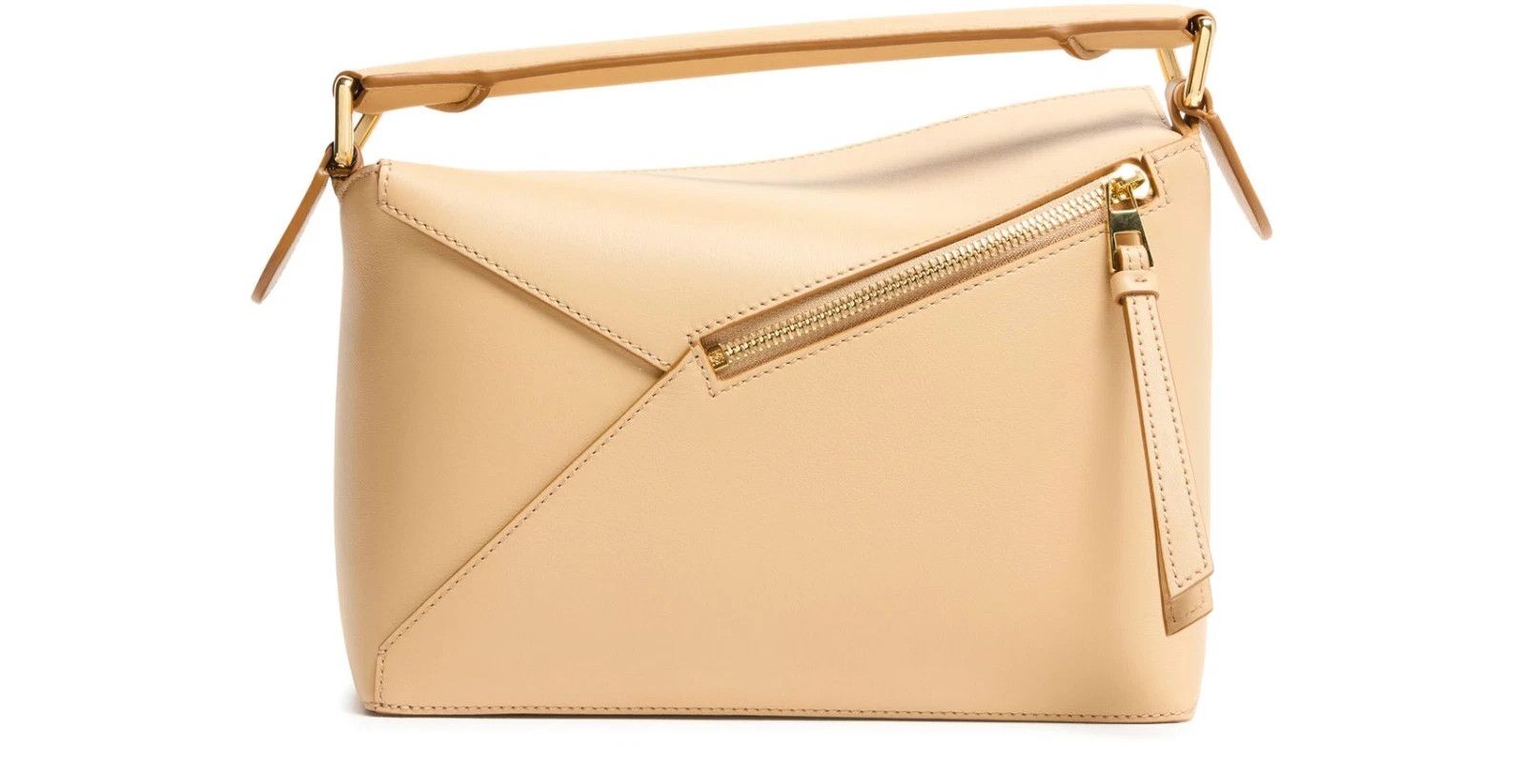Loewe LOEWE Puzzle Small Edge Silk Beige Leather Handbag Size ONE SIZE - 3 Thumbnail