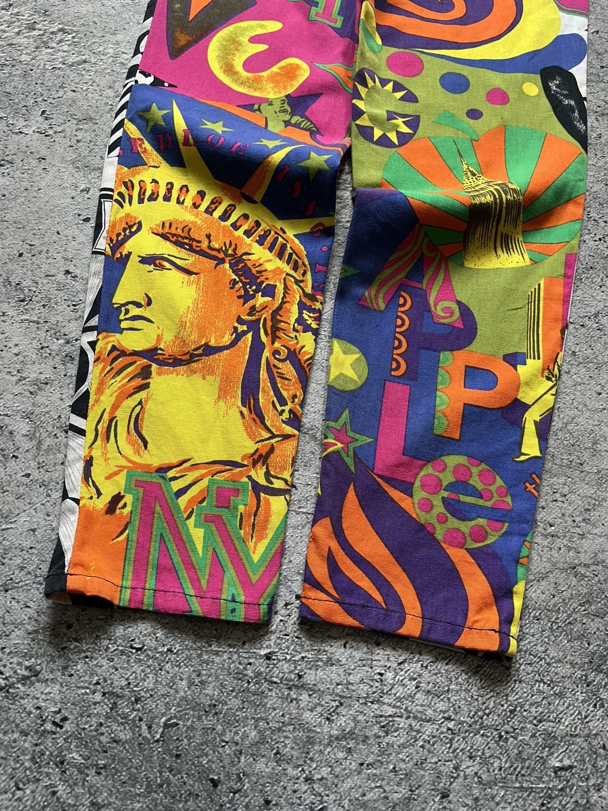 Versace × Versace Jeans Couture × Versus Versace 80’s New York City all print denim jeans pants rare archive Size 31" - 6 Thumbnail