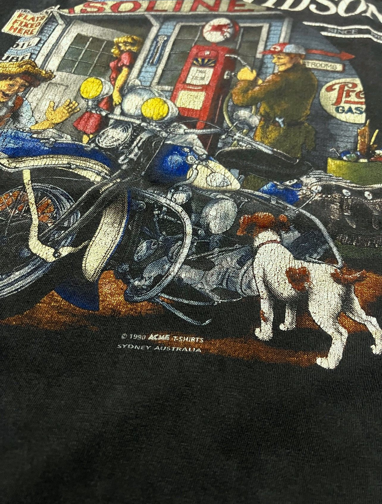 Harley Davidson Harley Davidson 1990 Gasoline Motorcycle 3D Emblem Tee 90s Size US XL / EU 56 / 4 - 3 Thumbnail