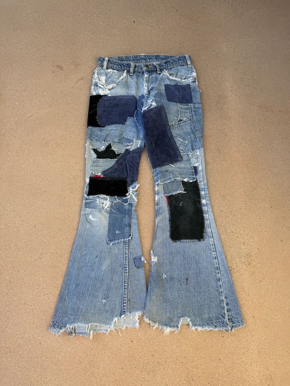 Levi's Vtg 70’s Levi’s 684 Orange Tab Bellbottom Hippie Jeans 30x30 Size US 30 / EU 46 - 1 Thumbnail