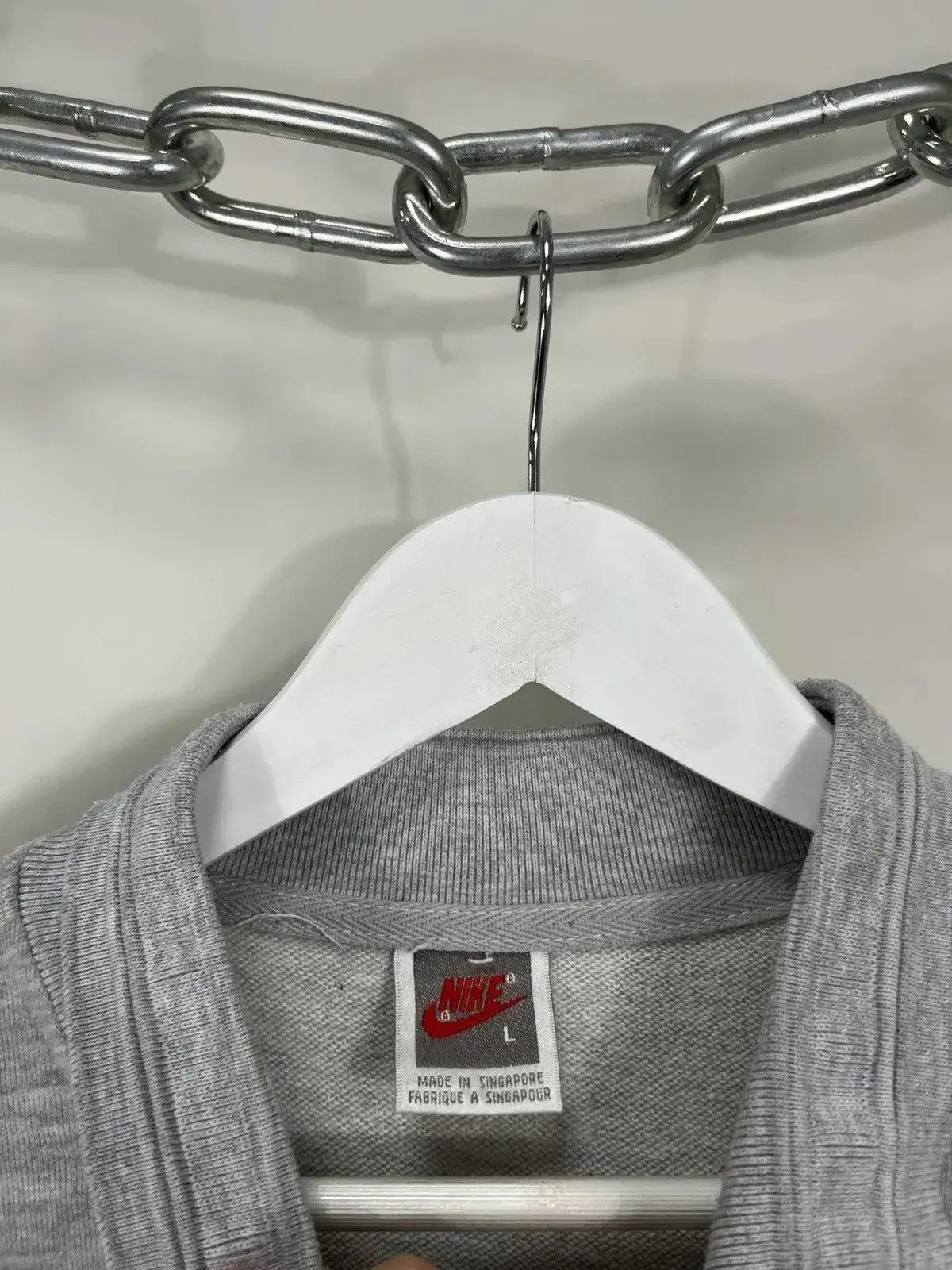 Nike × Vintage Vintage 90s Nike Cross Training Retro Hype Rugby Sweatshirt Size US L / EU 52-54 / 3 - 5 Thumbnail