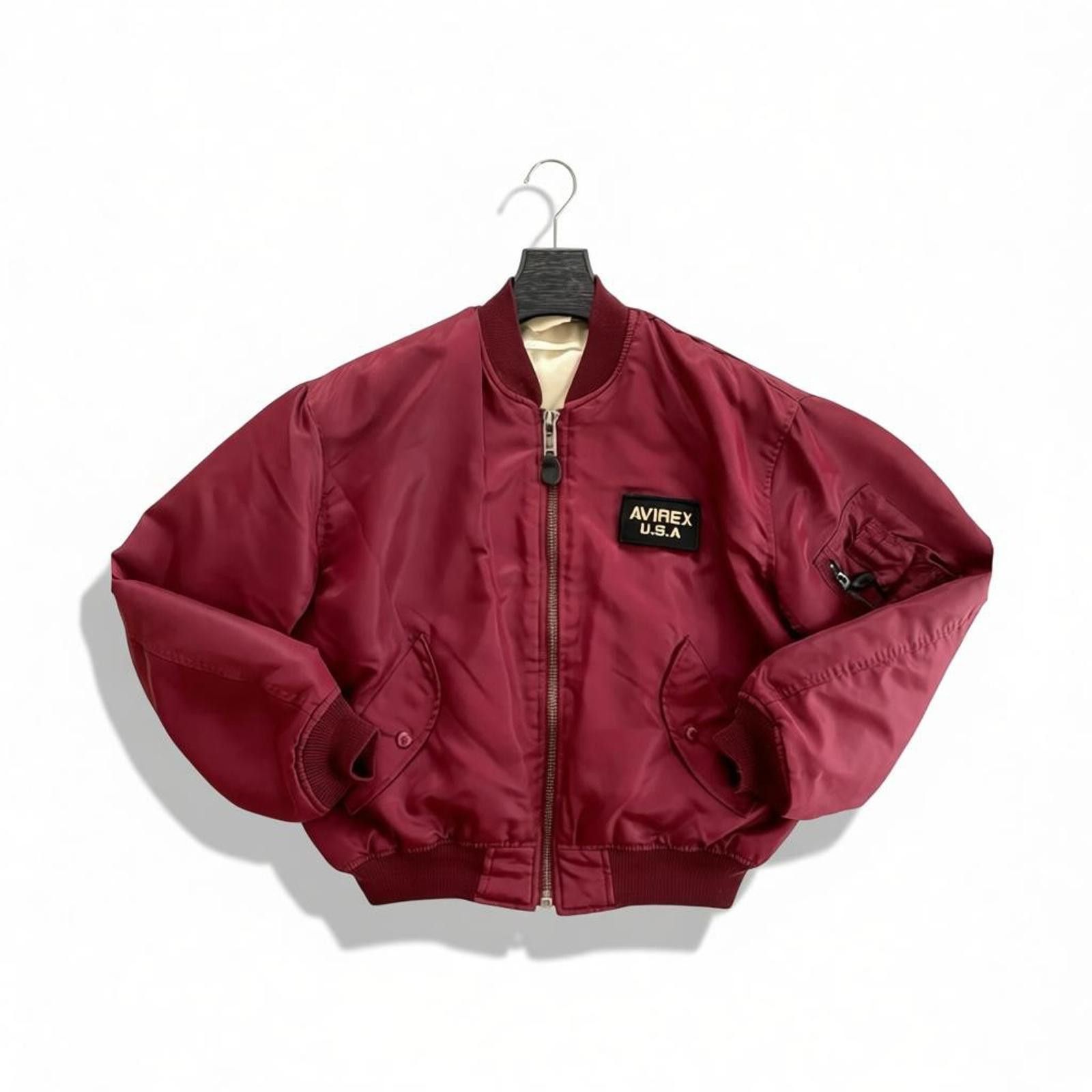 Avirex Avirex - Men's Burgundy Bomber Jacket Size US M / EU 48-50 / 2 - 1 Thumbnail