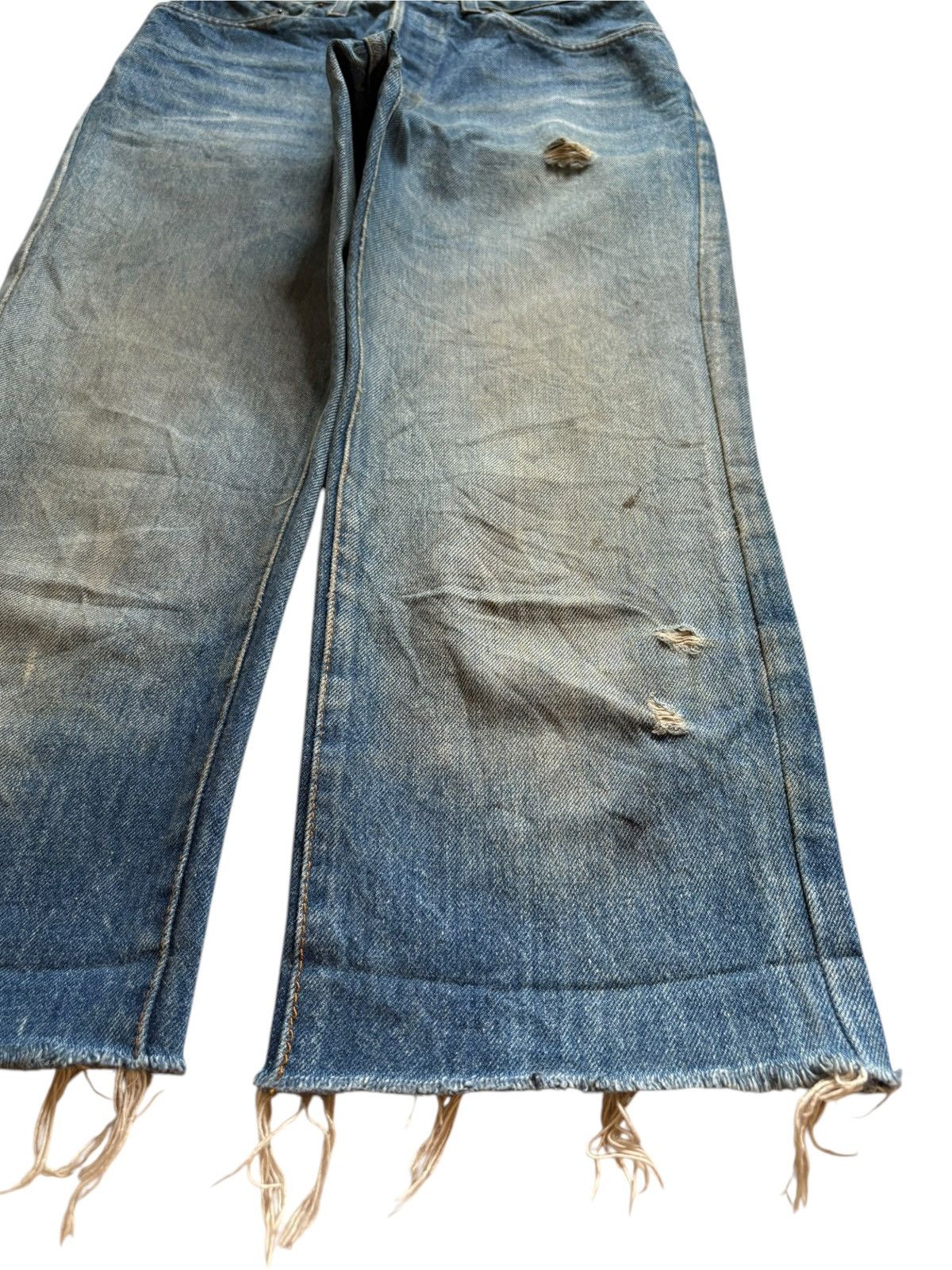 Levi's × Levi's Vintage Clothing Vintage 70s Levis 501 Mud Wash Distressed Jean Shorts Size US 26 / EU 42 - 7 Thumbnail