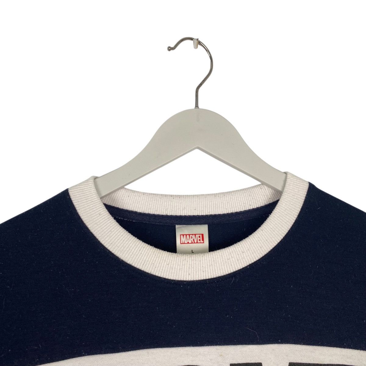 Other Vintage Marvel Printed Logo Crewneck Sweatshirt NavyBlue Size US L / EU 52-54 / 3 - 4 Thumbnail