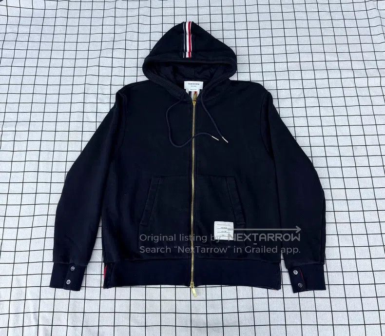 Thom Browne Thom Browne Classic striped navy blue coat Size US M / EU 48-50 / 2 - 1 Thumbnail