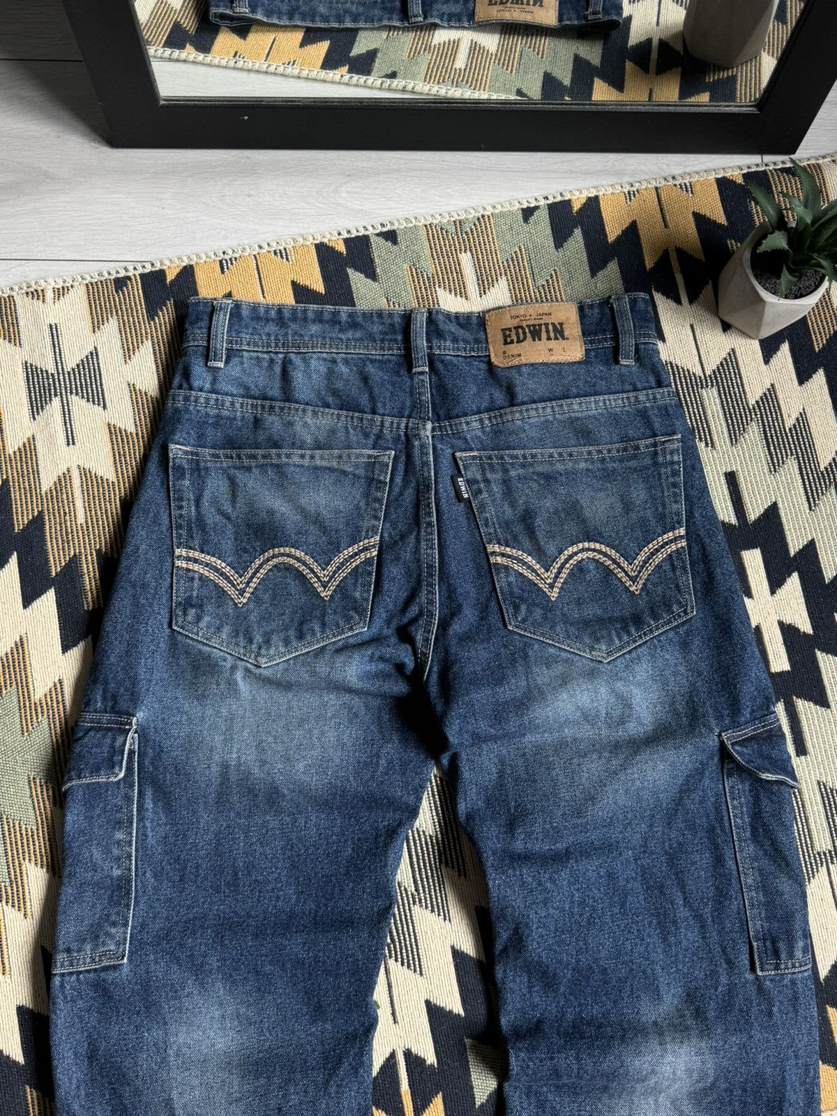 Edwin ❗️RARE❗️Edwin Cargo Denim Y2K Japan Style Jeans Size US 30 / EU 46 - 5 Thumbnail