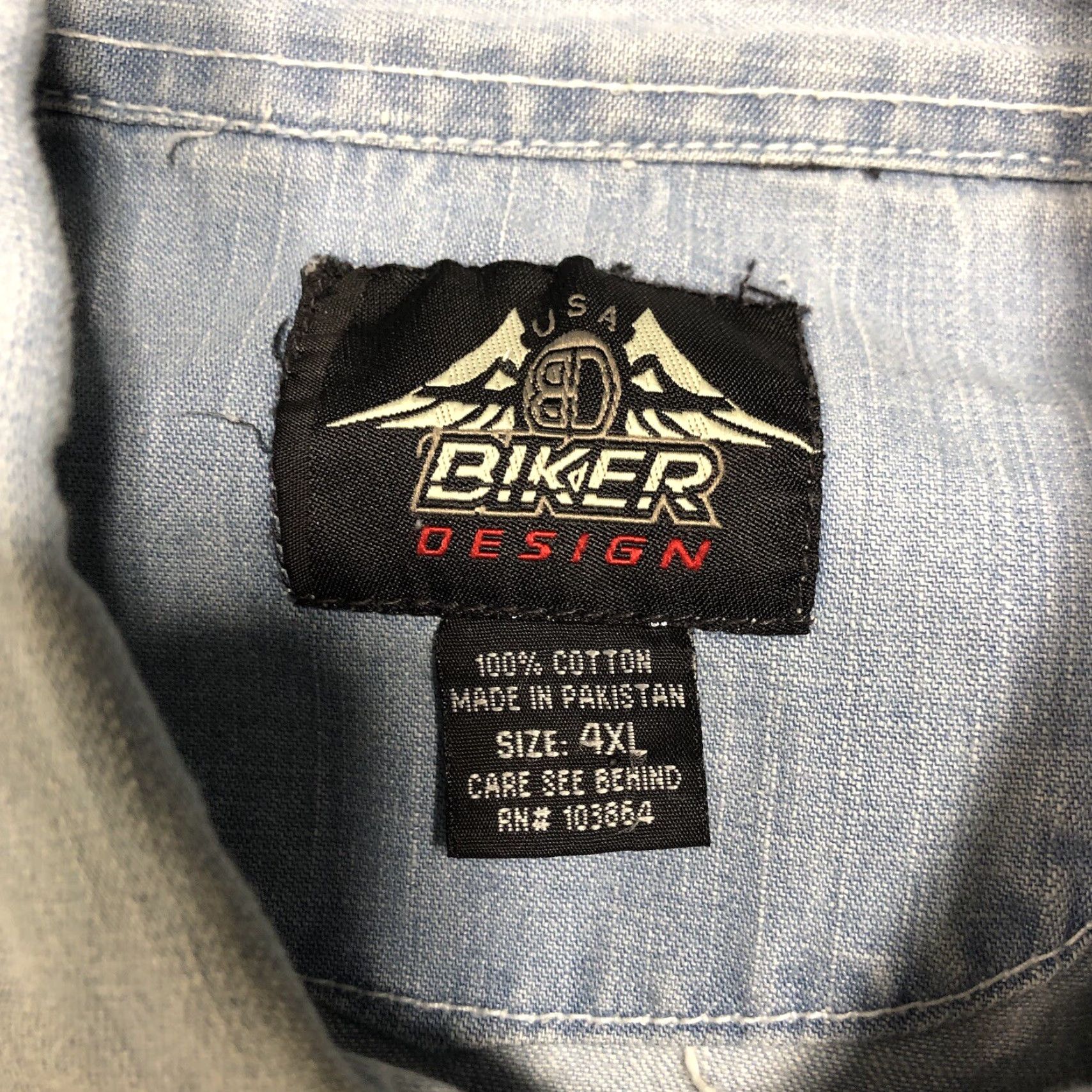 Denime VINTAGE 2009 Sturgis Shirt BIKER Button-Up Denim 4XL Black Hills Rally Biker Mens Size US XXL / EU 58 / 5 - 6 Thumbnail