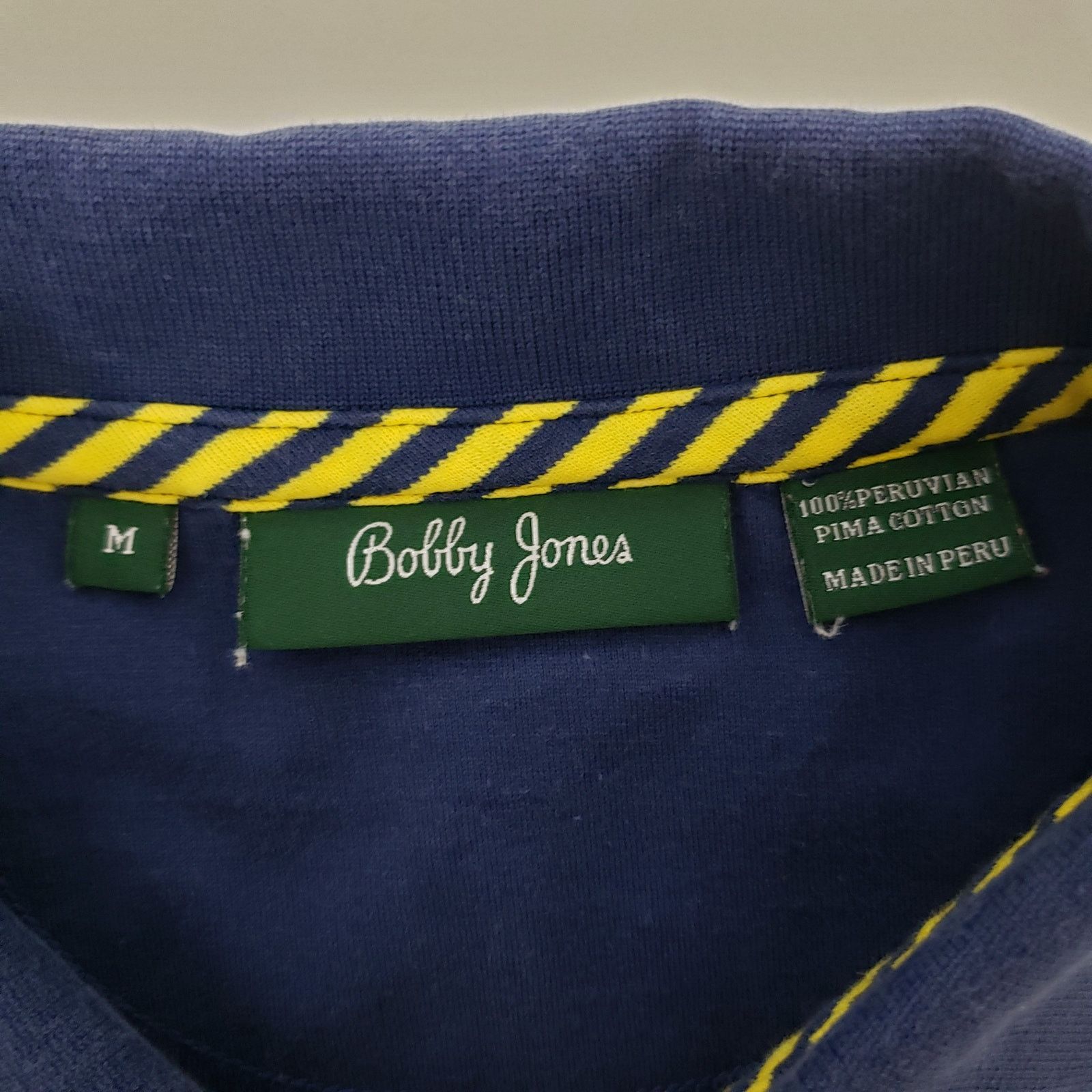 Bobby Jones Bobby Jones Polo Peruvian Pima Cotton Golfer Placket Striped Size US M / EU 48-50 / 2 - 11 Thumbnail