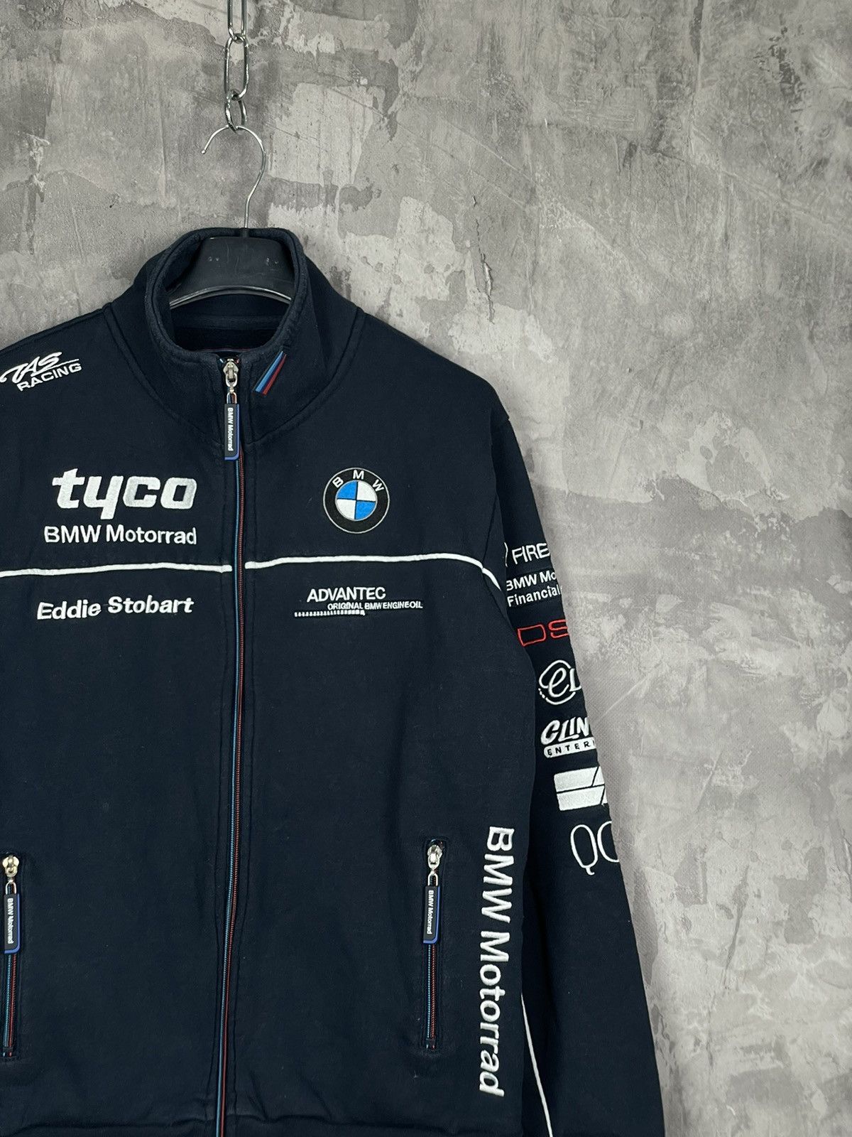 BMW × Vintage Vintage BMW Racing Y2K Multilogo Rare Zip Sweatshirt Size US M / EU 48-50 / 2 - 4 Thumbnail