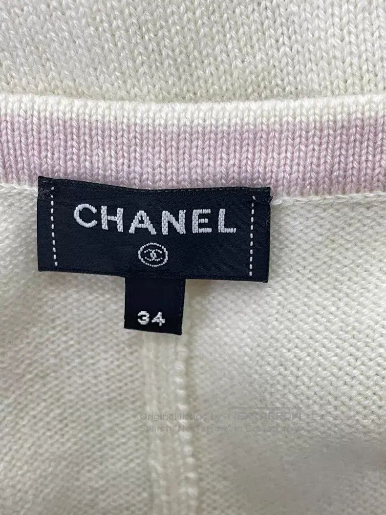 Chanel Chanel 25B white knitted cashmere jumpsuit Size 42" / US 20 - 4 Thumbnail