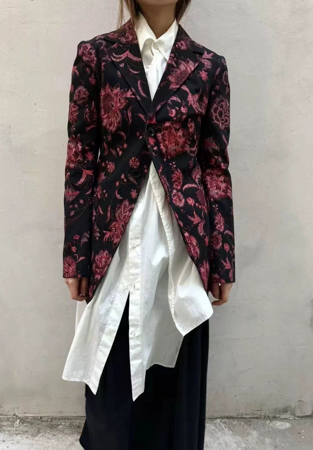 Yohji Yamamoto Yohji Yamamoto Embroidered Blazer Size 1 Slim Size S / US 4 / IT 40 - 1 Thumbnail