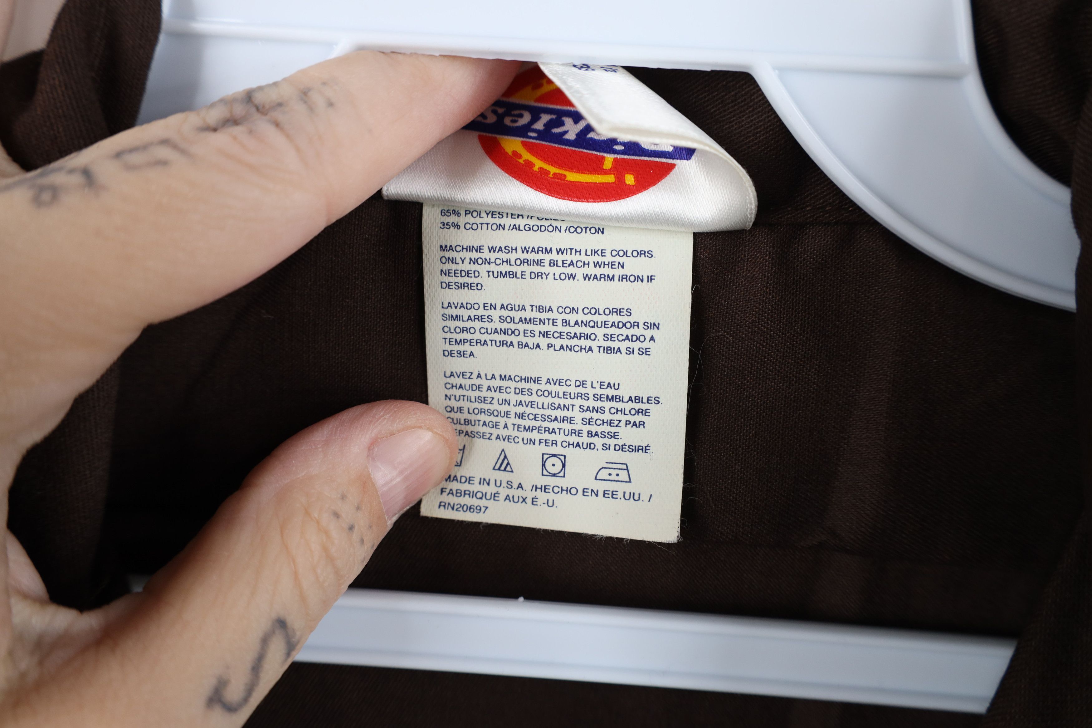 Dickies Vintage 90s Dickies Workwear Mechanic Button Shirt Brown USA Size US M / EU 48-50 / 2 - 7 Thumbnail