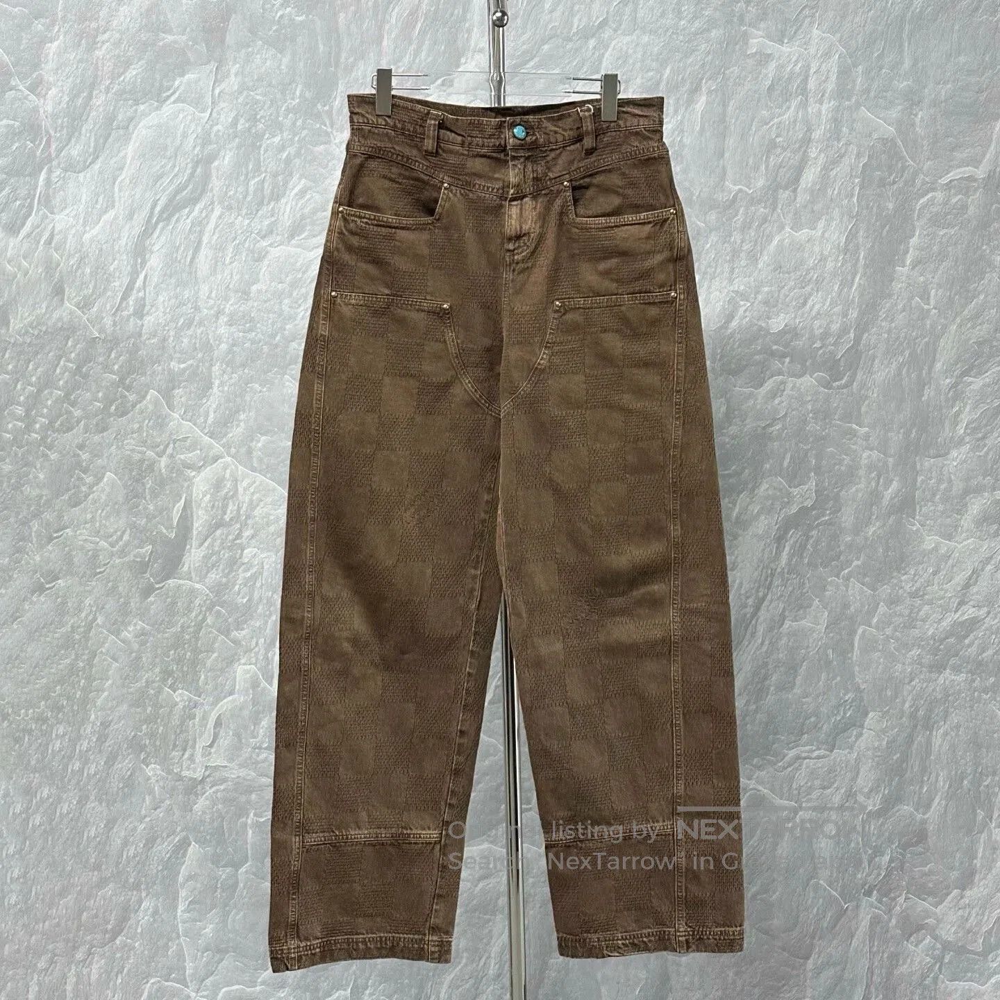 Louis Vuitton Checkered Denim Long Pants.