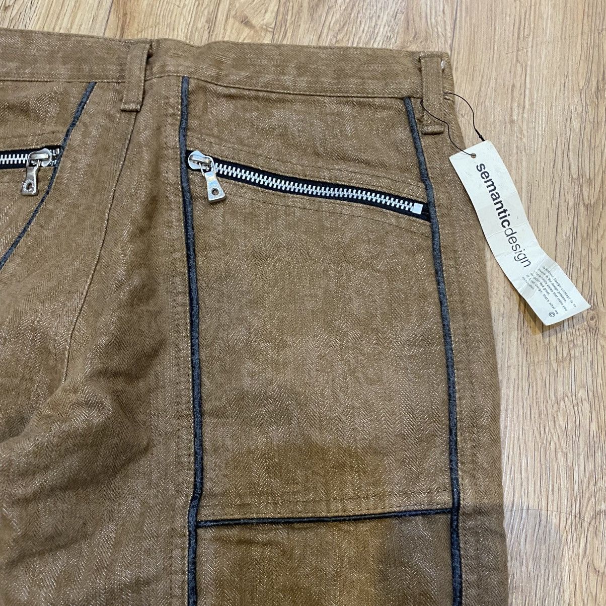 Tornado Mart 2000s NWT Semantic Design Flare Back Zip Pocket Denim Pants Size US 28 / EU 44 - 11 Thumbnail
