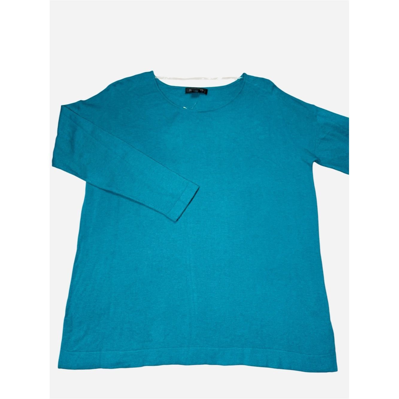 Other NWT New August Silk Teal Crew Scoop Neck Pullover In Cozy T Size XL / US 12-14 / IT 48-50 - 2 Thumbnail