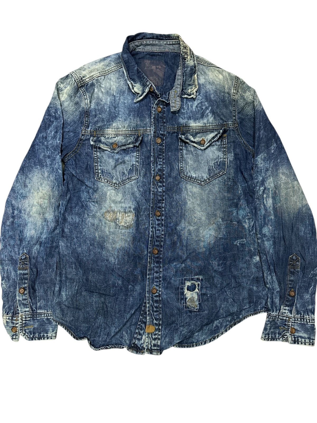Kapital 00s Distress Style Buckaro Denim Patchwork. Size US L / EU 52-54 / 3 - 1 Thumbnail
