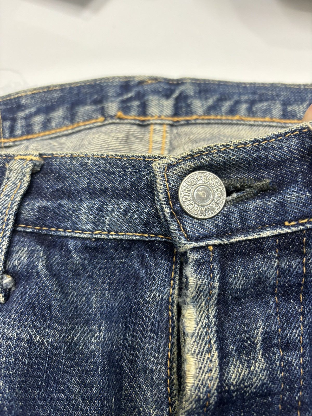 Denime VINTAGE DENIME REDLINE SELVEDGE DISTRESSED DENIM JEANS Size US 30 / EU 46 - 9 Thumbnail