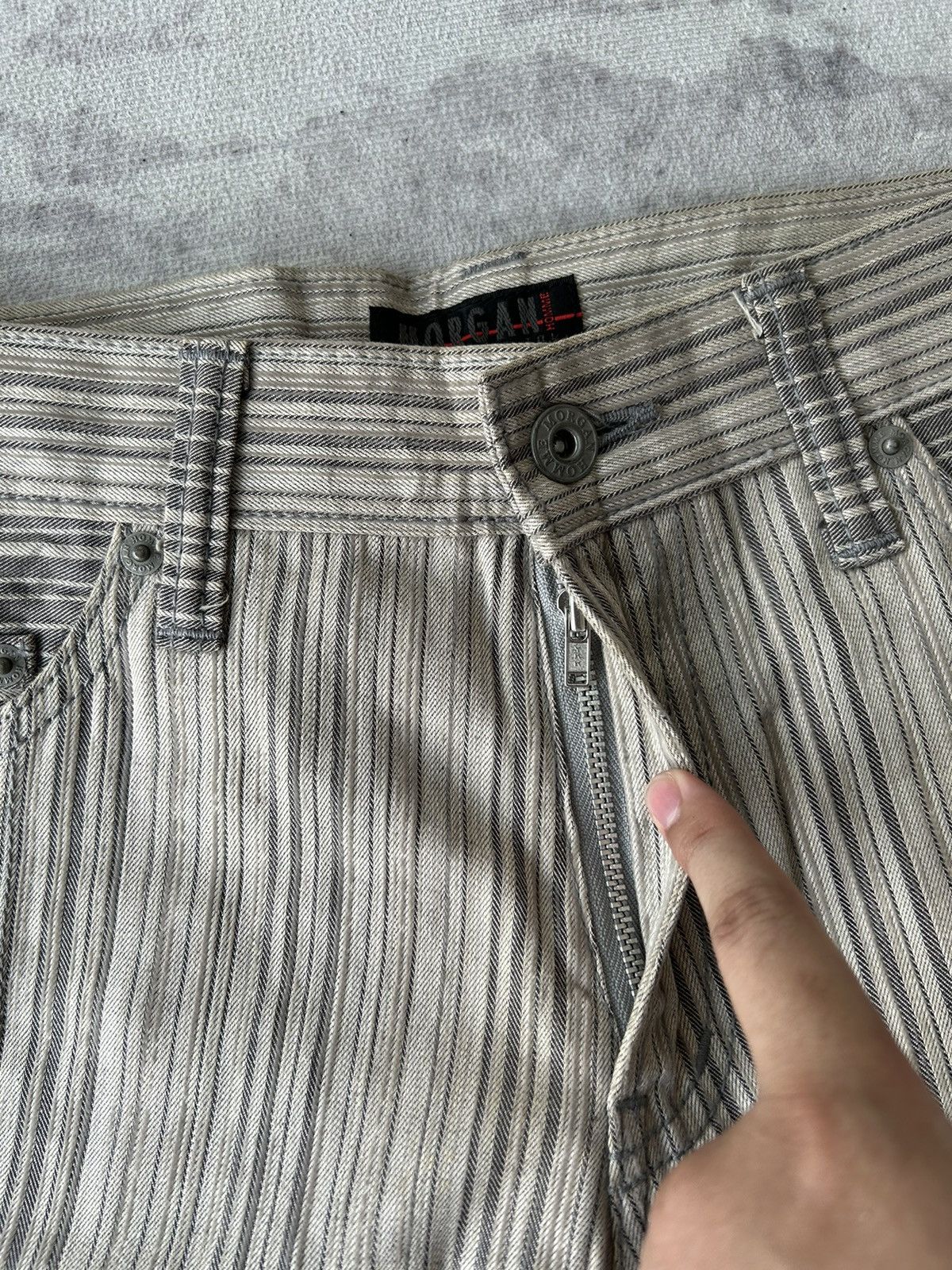 If Six Was Nine Morgan Homme Flared Stripe Pants Size US 29 - 8 Thumbnail