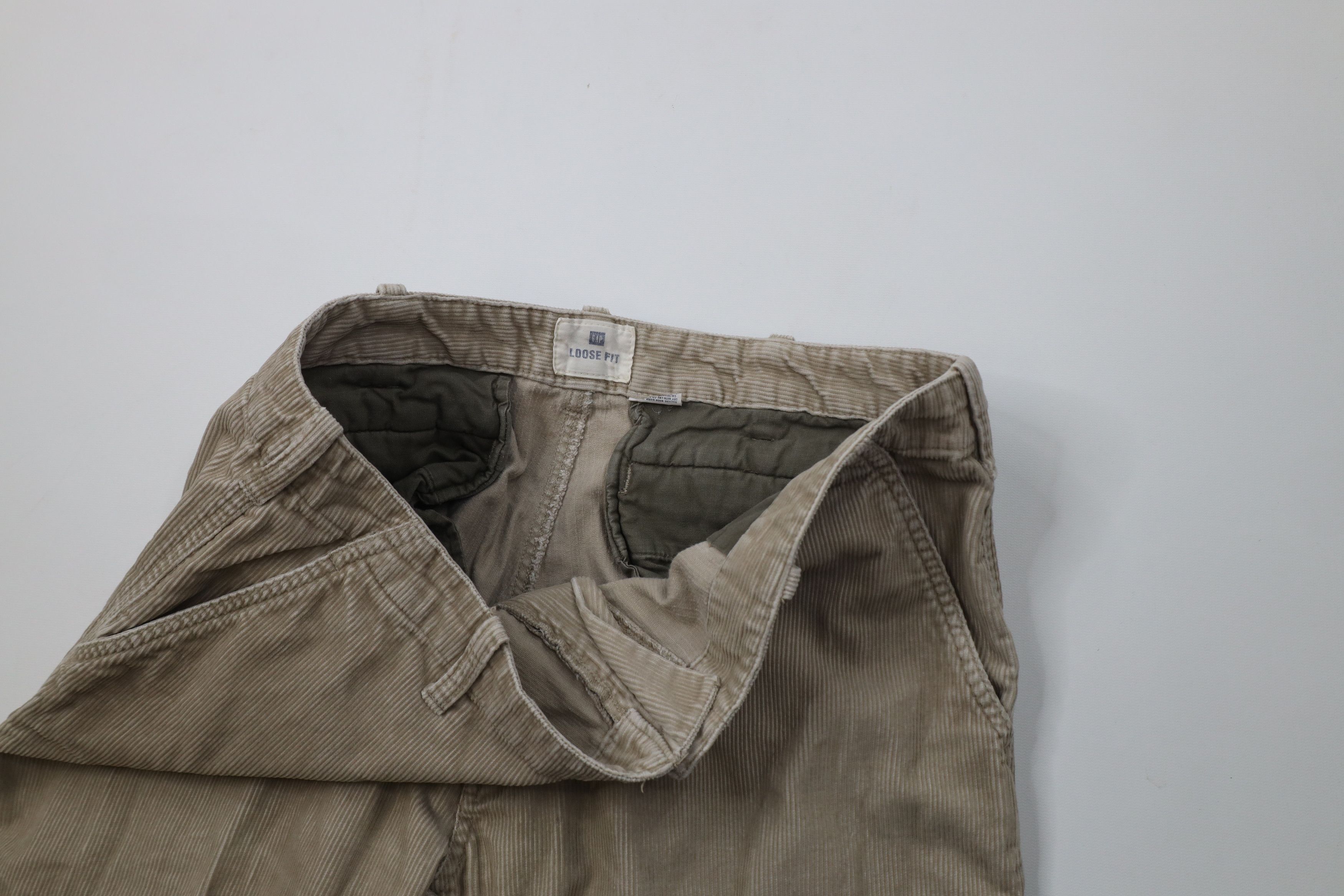Gap Vintage 90s Y2K Gap Loose Fit Wide Leg Corduroy Chino Pants Size US 34 / EU 50 - 8 Thumbnail