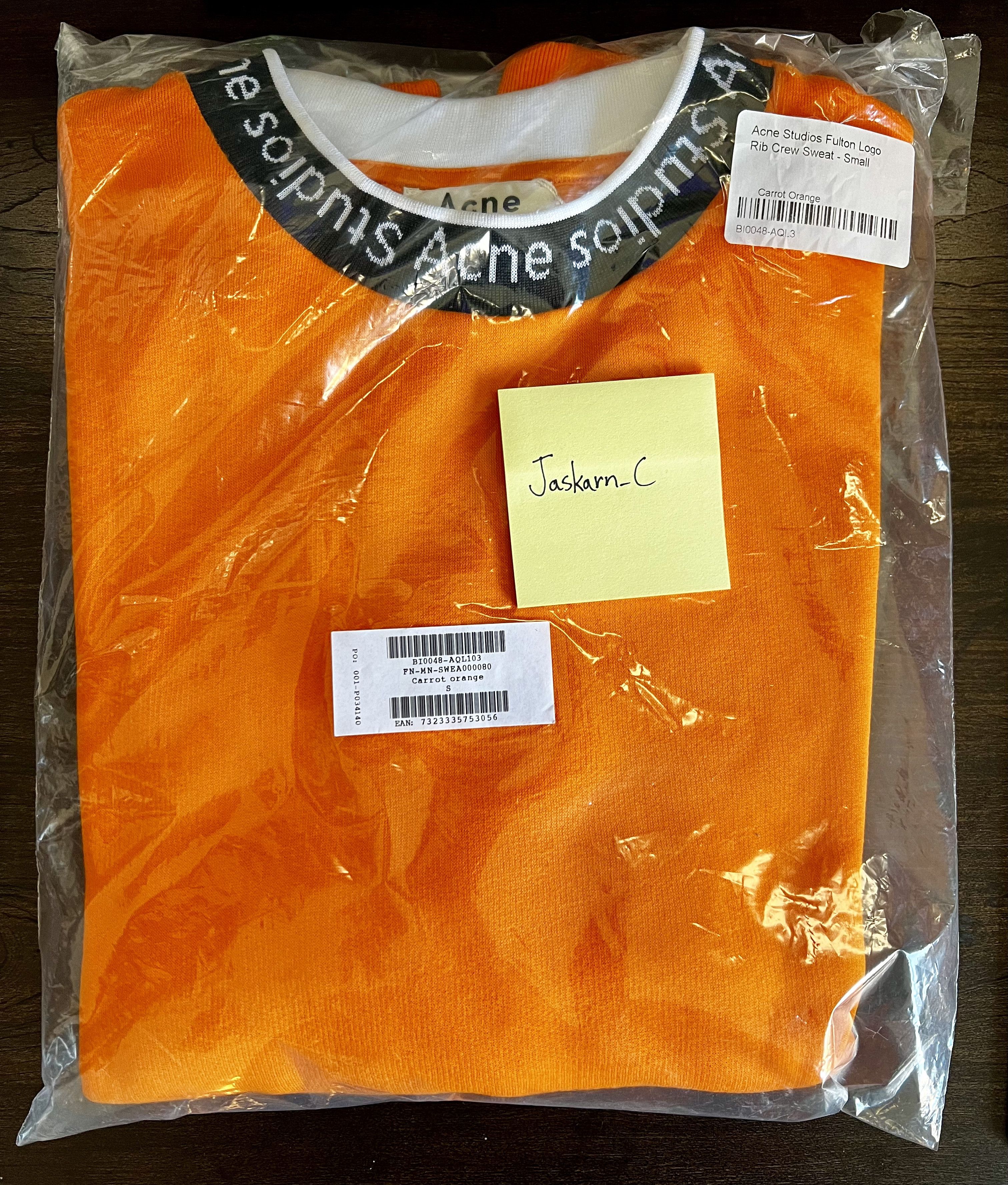 Acne Studios Acne Studios Orange Sweatshirt Jacquard Size US S / EU 44-46 / 1 - 7 Thumbnail