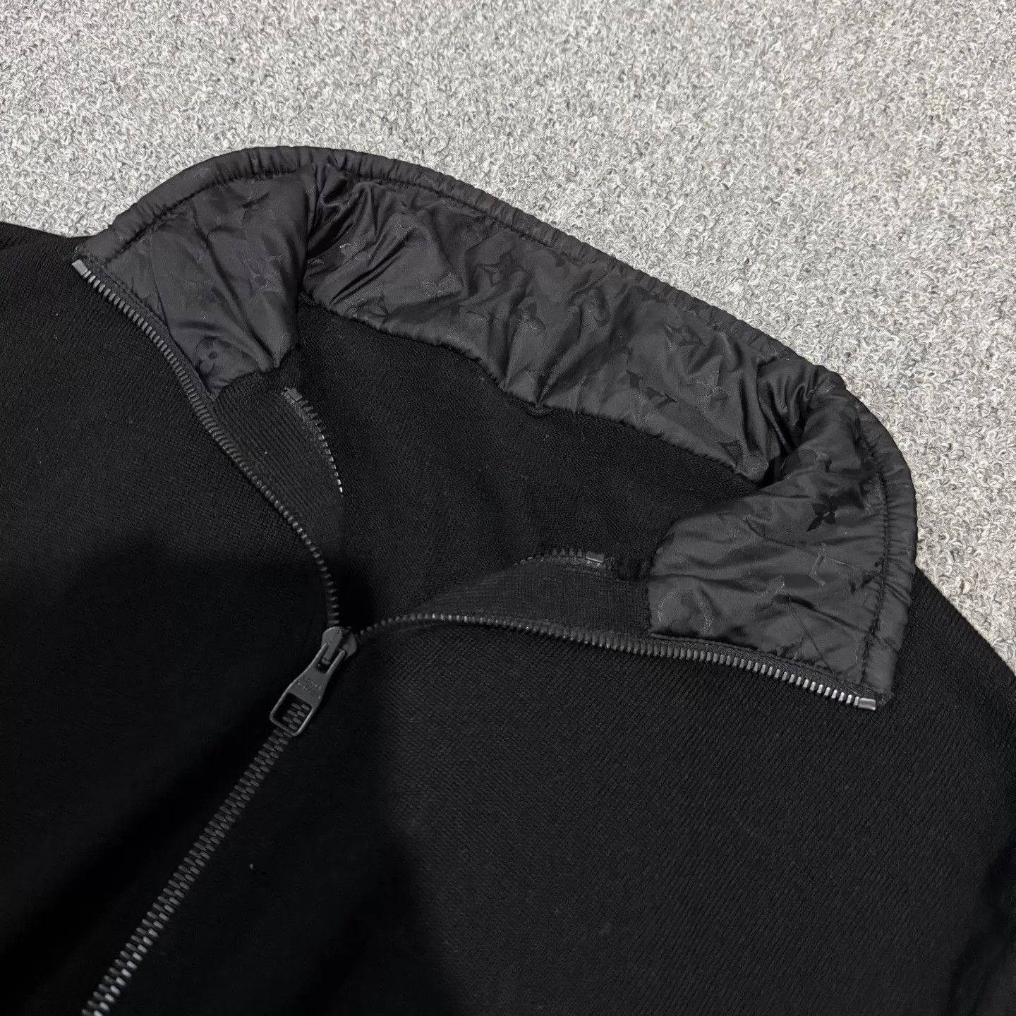 Louis Vuitton LV black wool zipped long sleeve full print lining jacket M Size M / US 6-8 / IT 42-44 - 3 Thumbnail