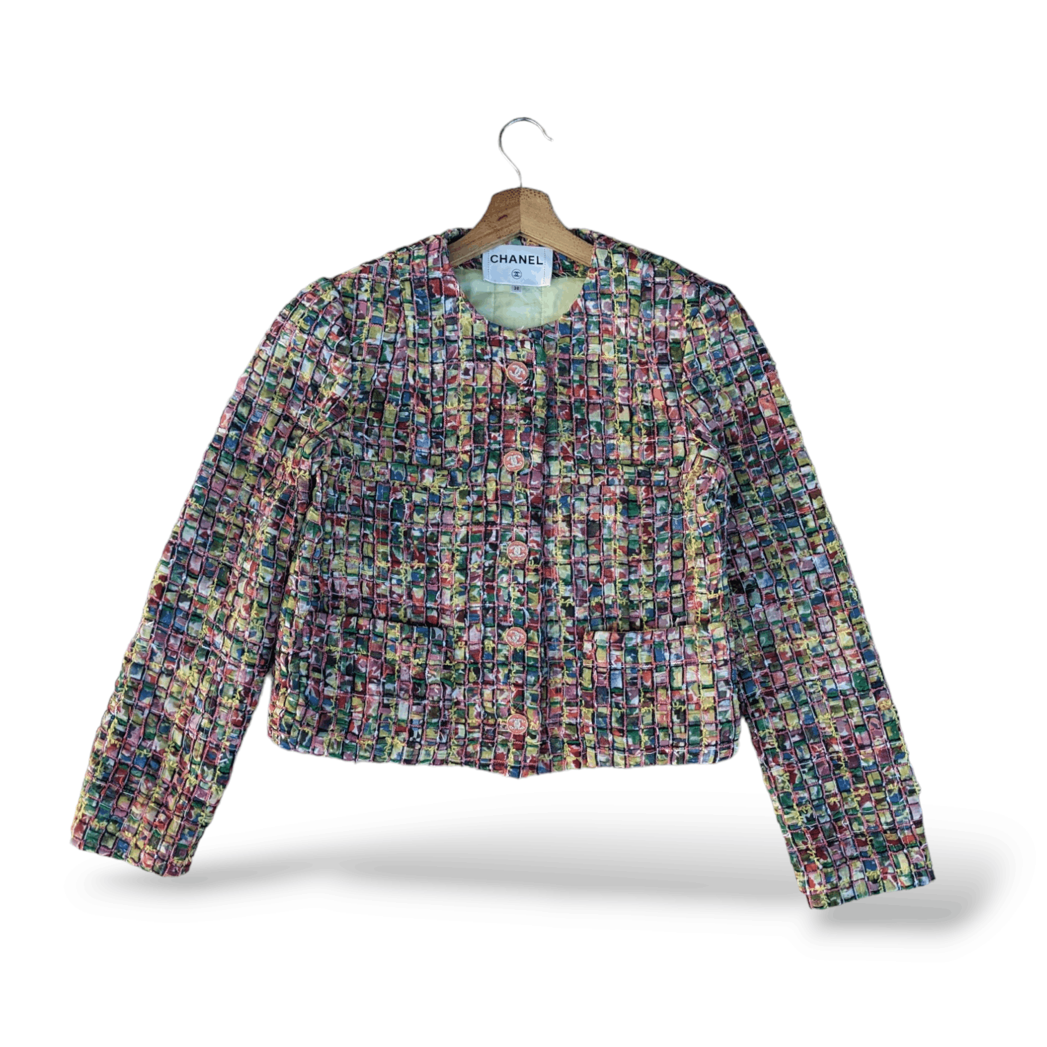 image of Chanel 2021 Mosaic Jacket, Women's (Size XS)