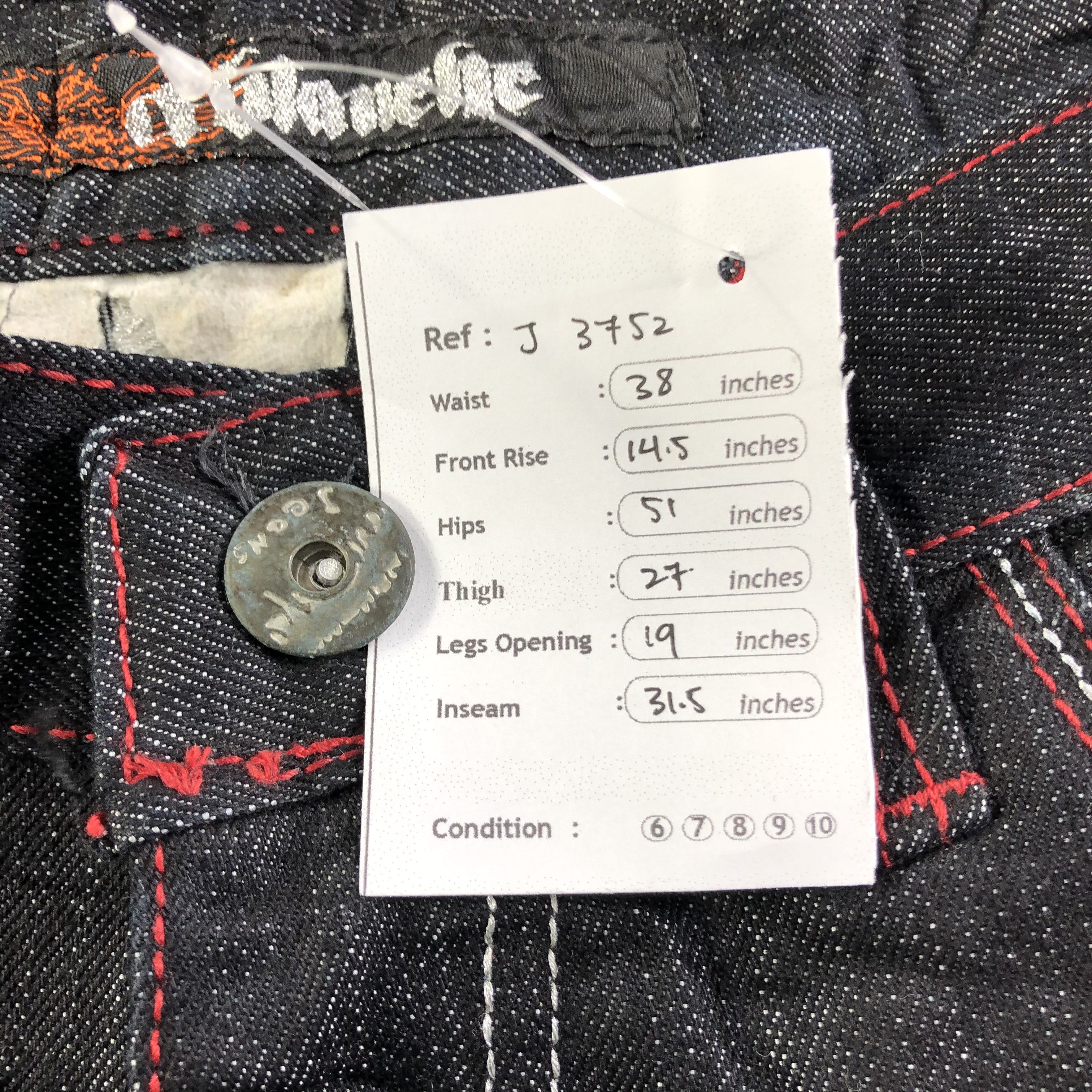Japanese Brand Vintage Distress Japan Jeans-J3752 Size US 38 / EU 54 - 11 Thumbnail