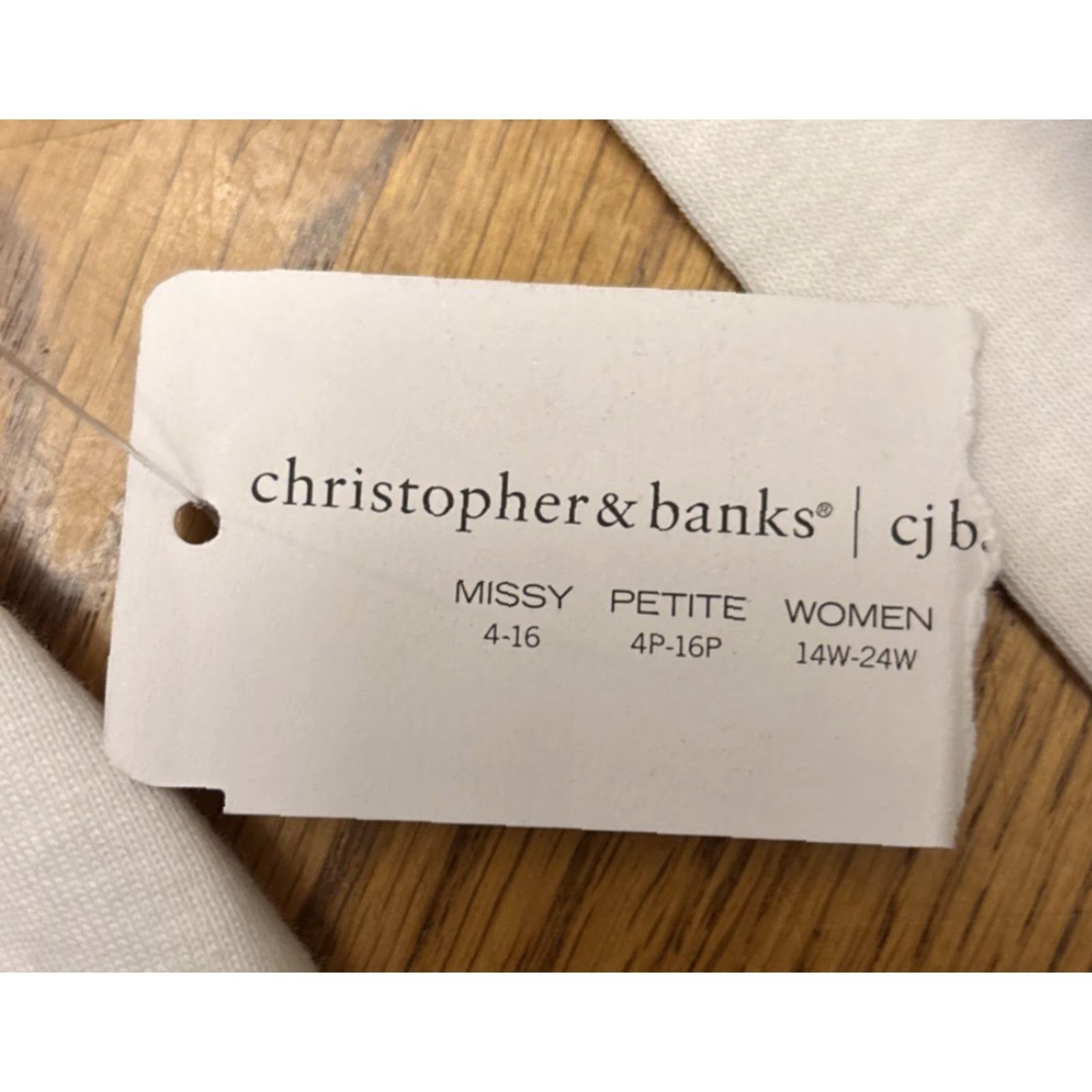Vintage Christopher & Banks Shirt Ladies L White Knit 3/4 Sleeve Crew Neck Cotton Blouse B2013 Size L / US 10 / IT 46 - 6 Thumbnail