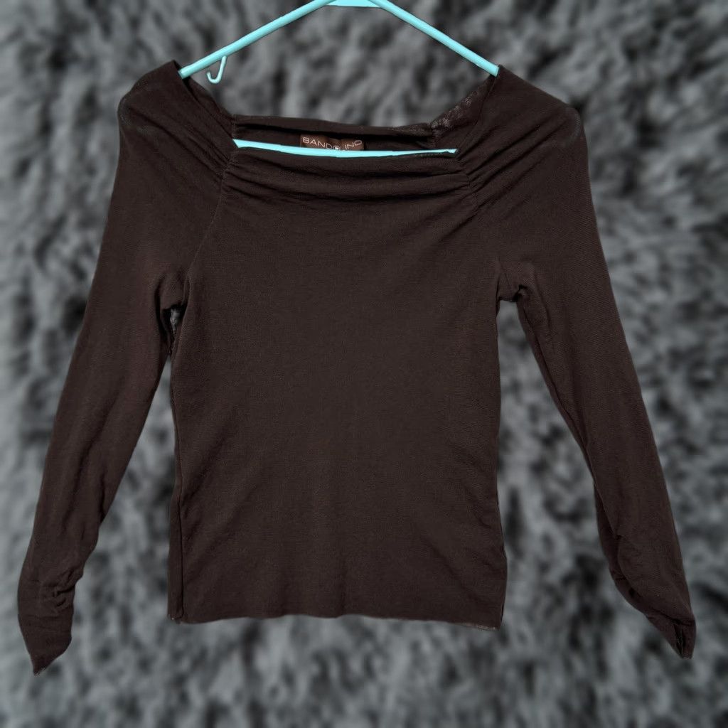 Vintage VINTAGE Bandolino Top S Brown Chic Layering Minimalist Dark Romantic Goth Vamp Capsule Size S / US 4 / IT 40 - 1 Thumbnail