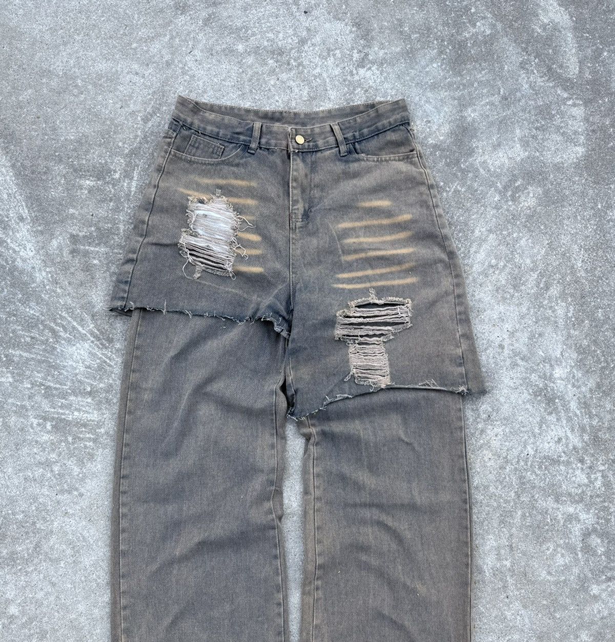 Other Vintage Y2K avantgarde streetwear wide buggy track jeans Size US 34 / EU 50 - 2 Thumbnail