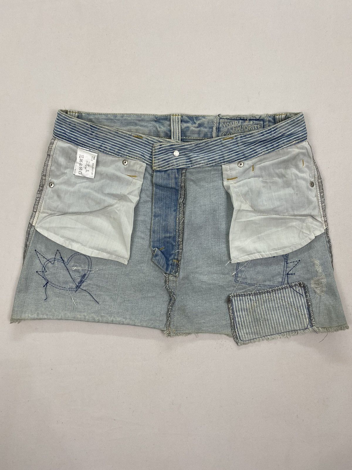 Japanese Brand Dirty Distressed Skirt Size 29" - 4 Thumbnail