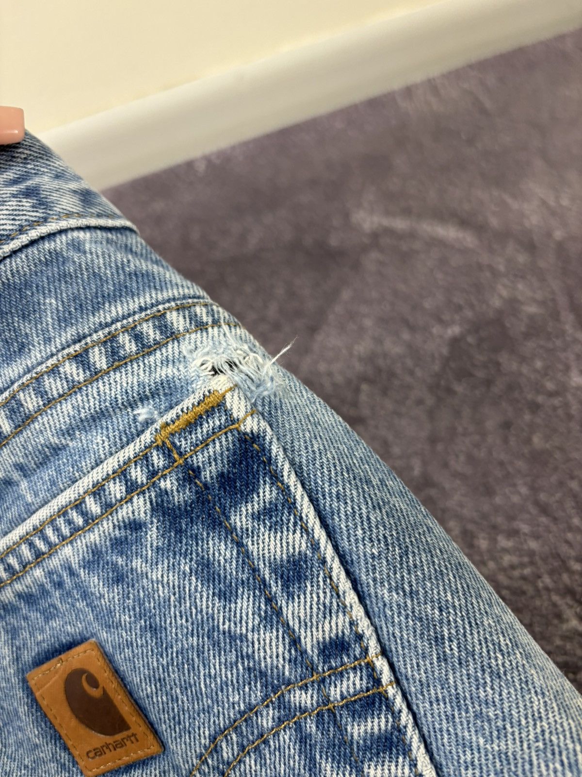 Carhartt Vintage Carhartt USA Faded Washed Blue Hype Denim Jeans Size US 32 / EU 48 - 6 Thumbnail