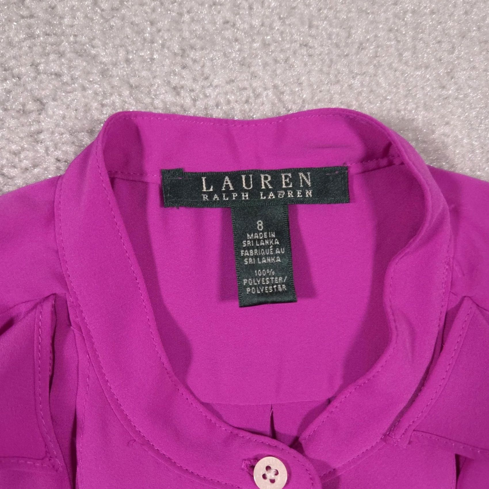 Ralph Lauren Lauren Ralph Lauren Blouse Womens 8 Pink Ruffle Sleeveless Tunic Top Dressy Size M / US 6-8 / IT 42-44 - 5 Thumbnail