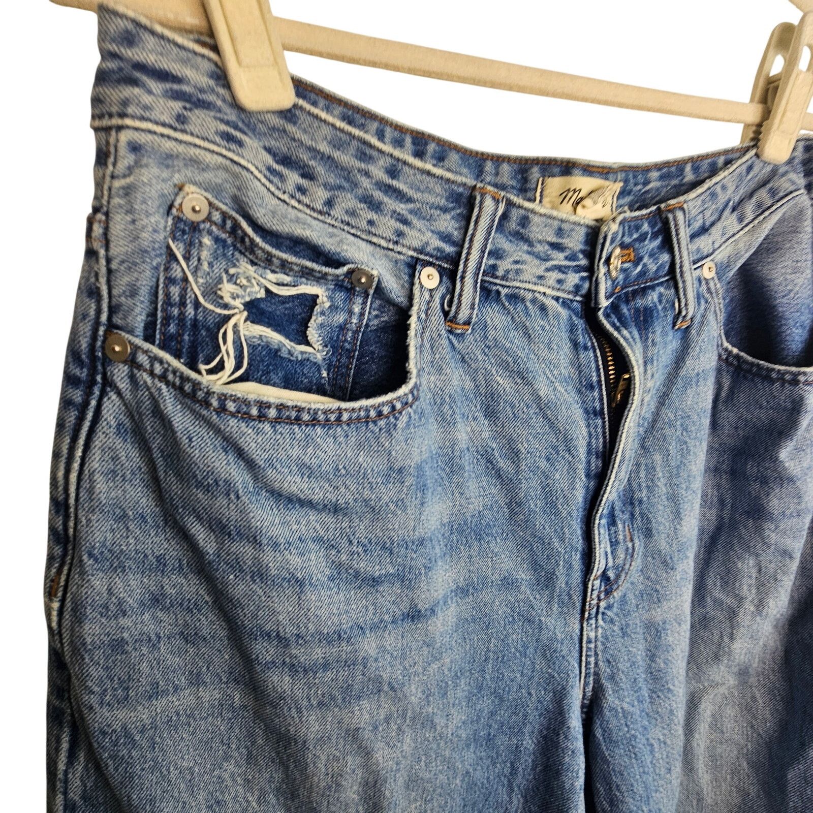 Madewell Madewell Womens The DadJean Sz 29 High Waist Distressed Size 33" - 4 Thumbnail