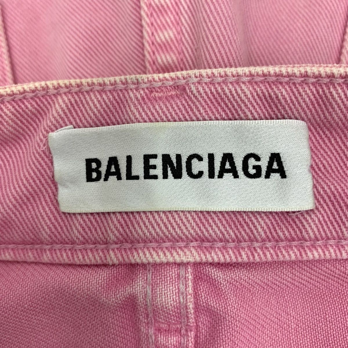 Balenciaga Balenciaga Pink Vintage Washed Denim Casual Skirt K26WX Size 26" / US 2 / IT 38 - 6 Thumbnail