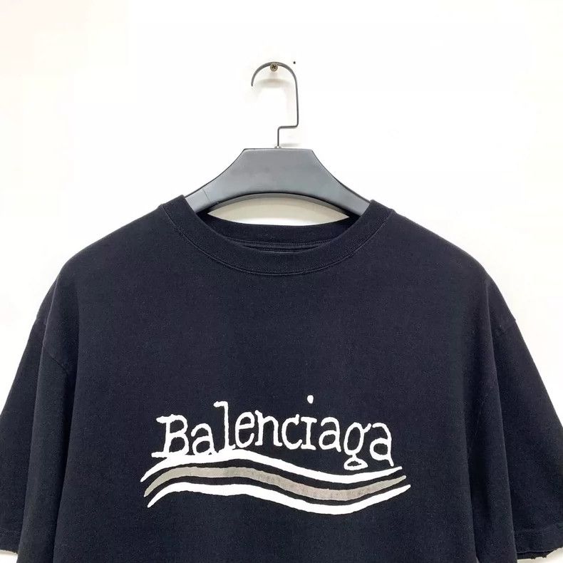 Balenciaga Balenciaga Handwritten Wave Coke Short Sleeve T-Shirt 2505- Size US XS / EU 42 / 0 - 3 Thumbnail