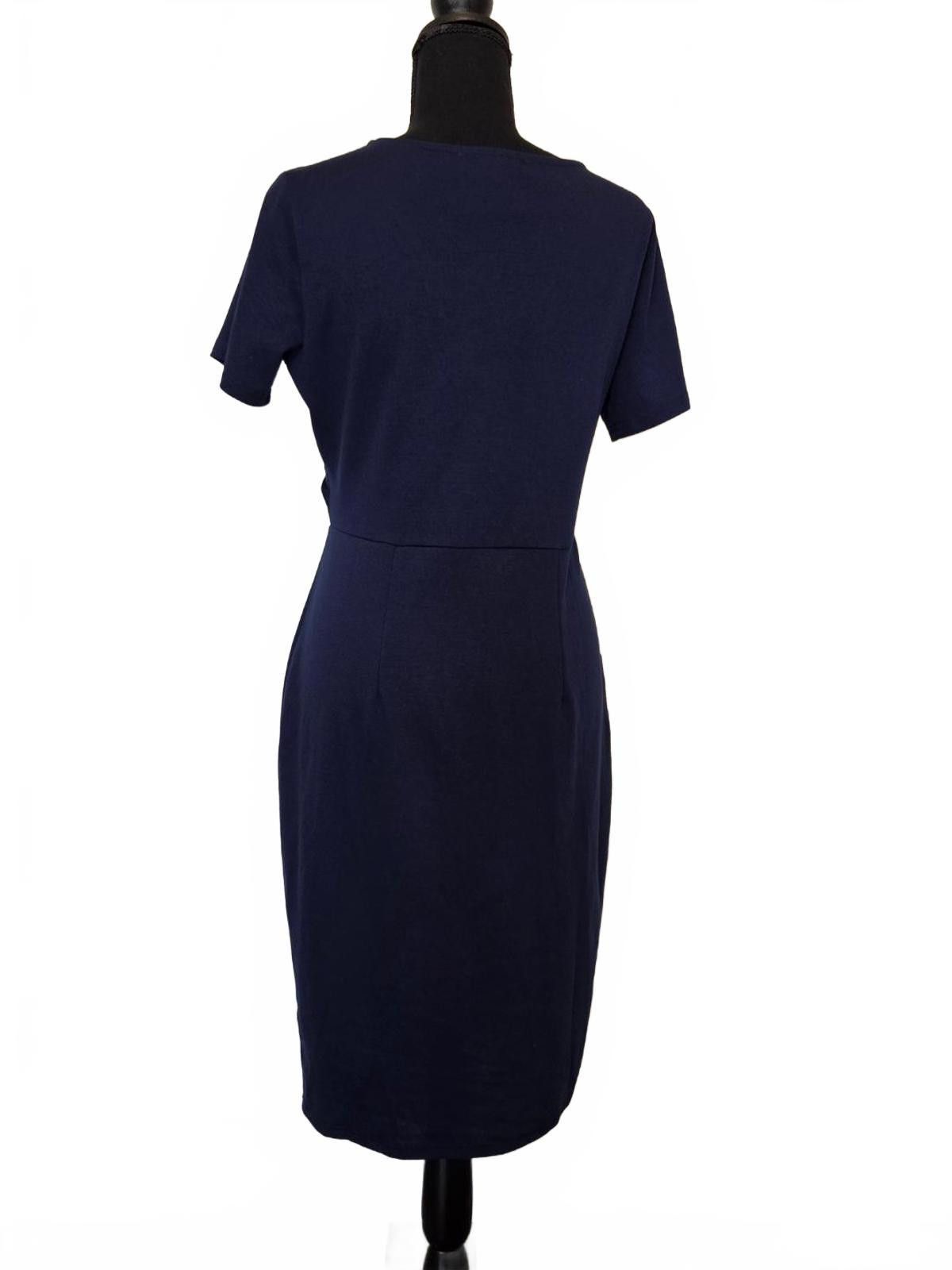 Other Oxiuly Women's V Neck Slim Ruffle Hem Sheath Dress - NWT Size M / US 6-8 / IT 42-44 - 3 Thumbnail