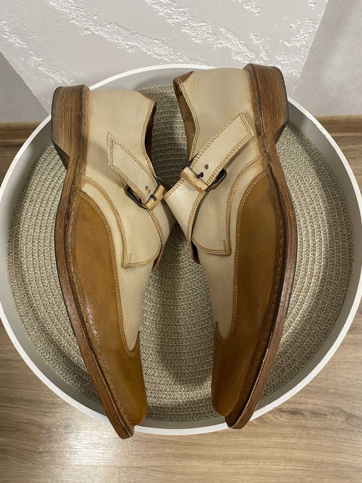 MoMA Moma Italian Monk Classic Leather Shoes Size: 43 Size US 10 / EU 43 - 3 Thumbnail