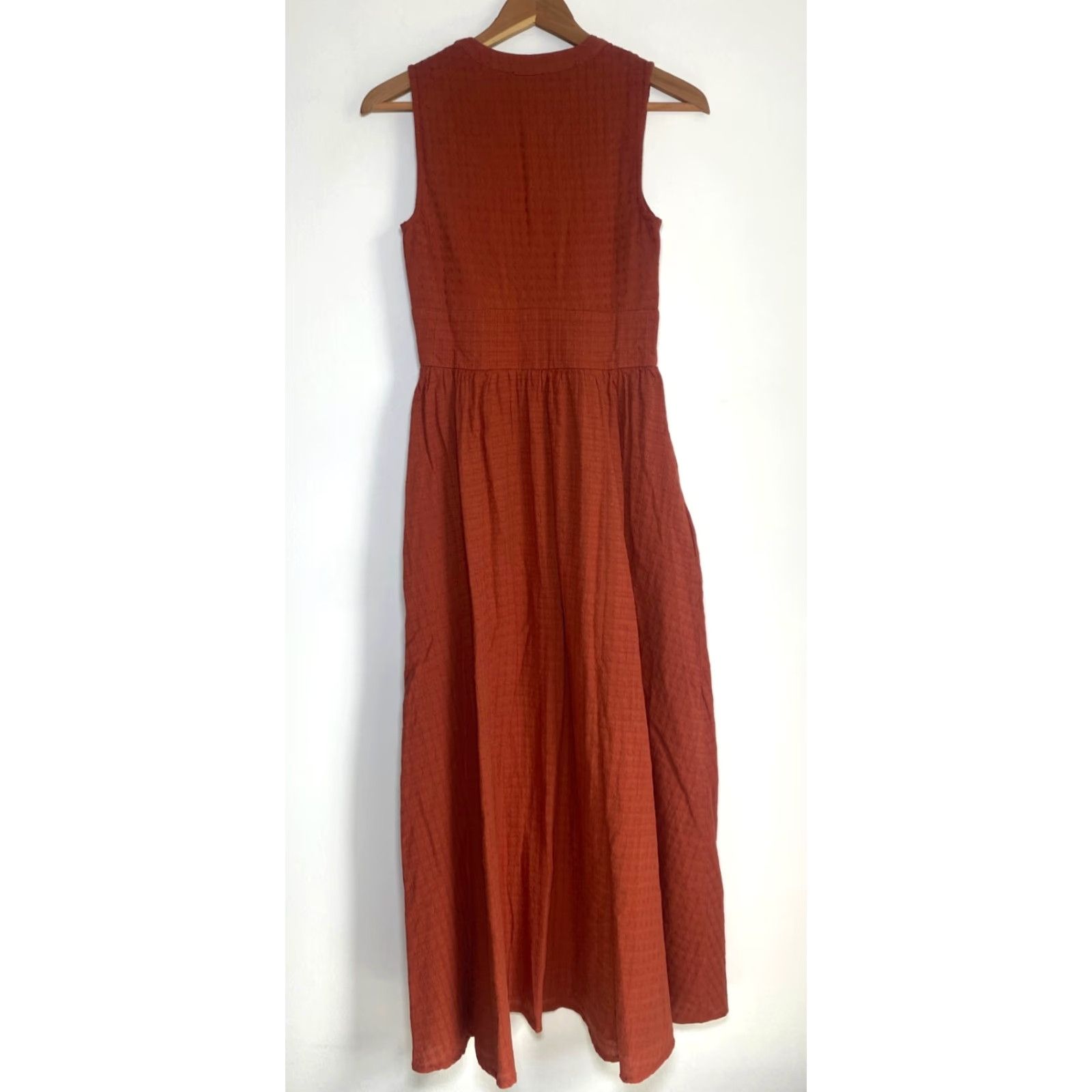 Vintage Nobody's Child Starlight Midi Dress Sleeveless Burnt Orange US 0 NWT Vintage A-Line Women's Dress with Pockets Size XS / US 0-2 / IT 36-38 - 5 Thumbnail