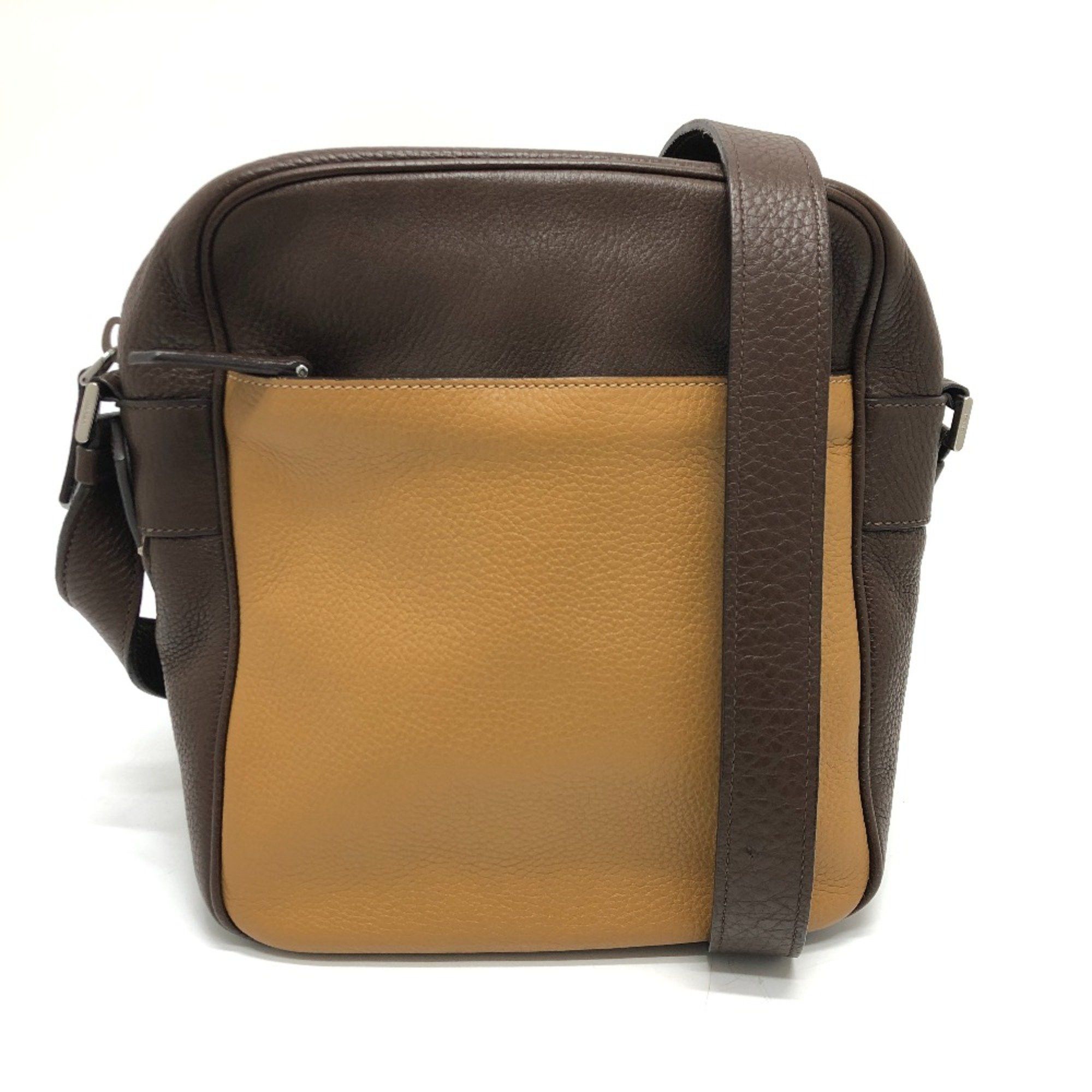 Prada PRADA Triangle logo bag shawl Crossbody Shoulder Bag Brown Beige Size ONE SIZE - 1 Thumbnail