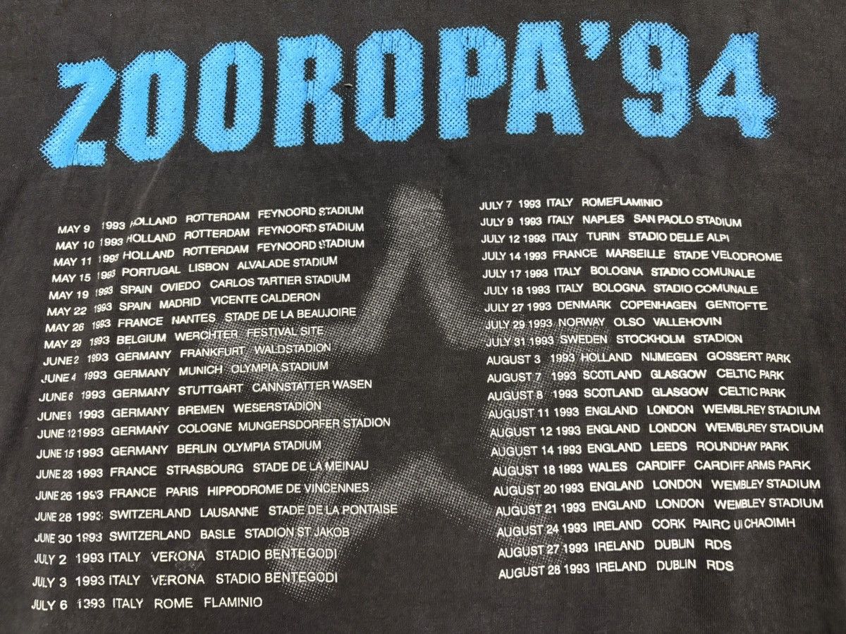 Band Tees Vintage U2 ZooRopa ’93 Tee – HOT ICE ©1994 Size US L / EU 52-54 / 3 - 5 Thumbnail