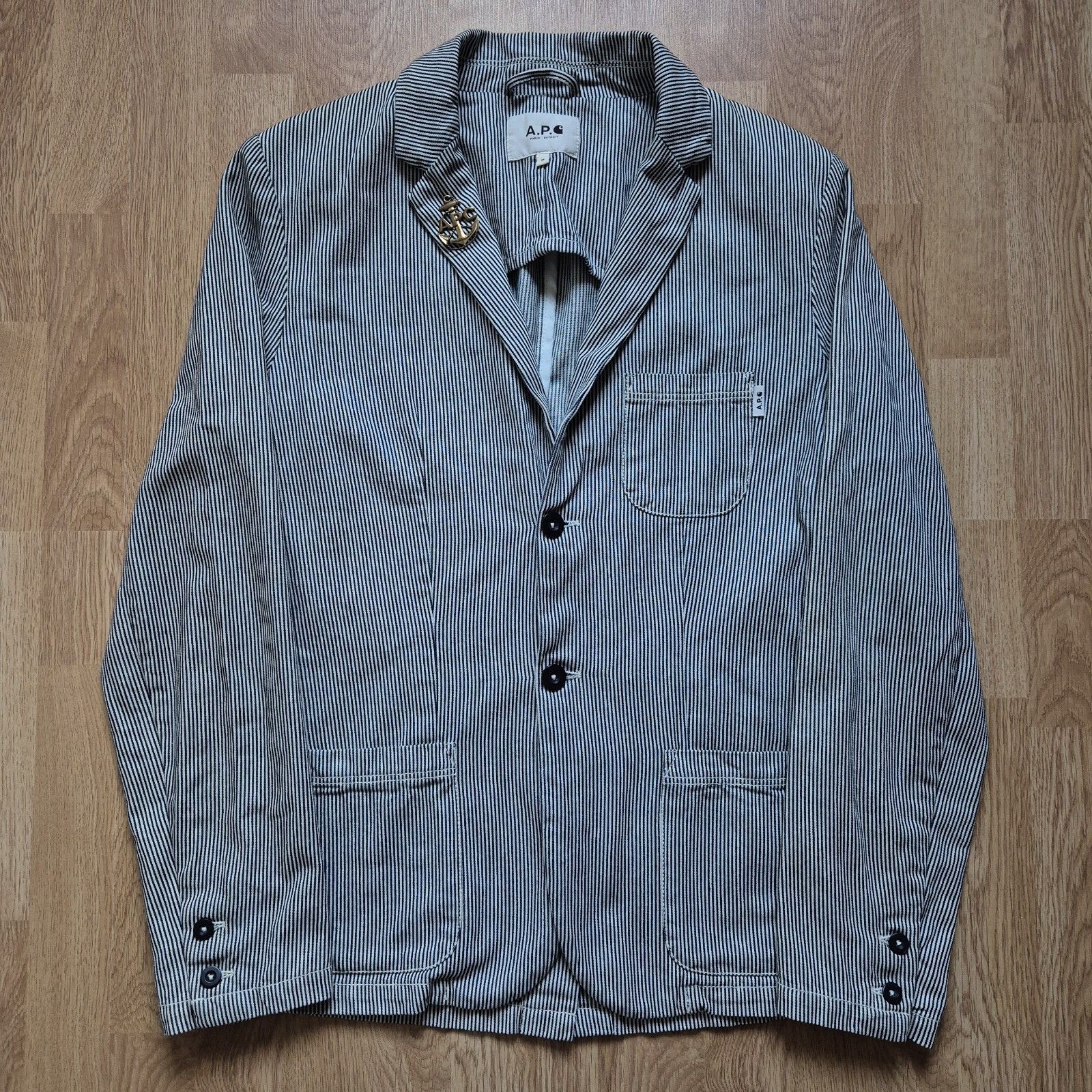 A.P.C. × Carhartt Wip A.P.C. x Carhartt WIP Sailor Jacket White Medium FW11 Size US M / EU 48-50 / 2 - 1 Thumbnail