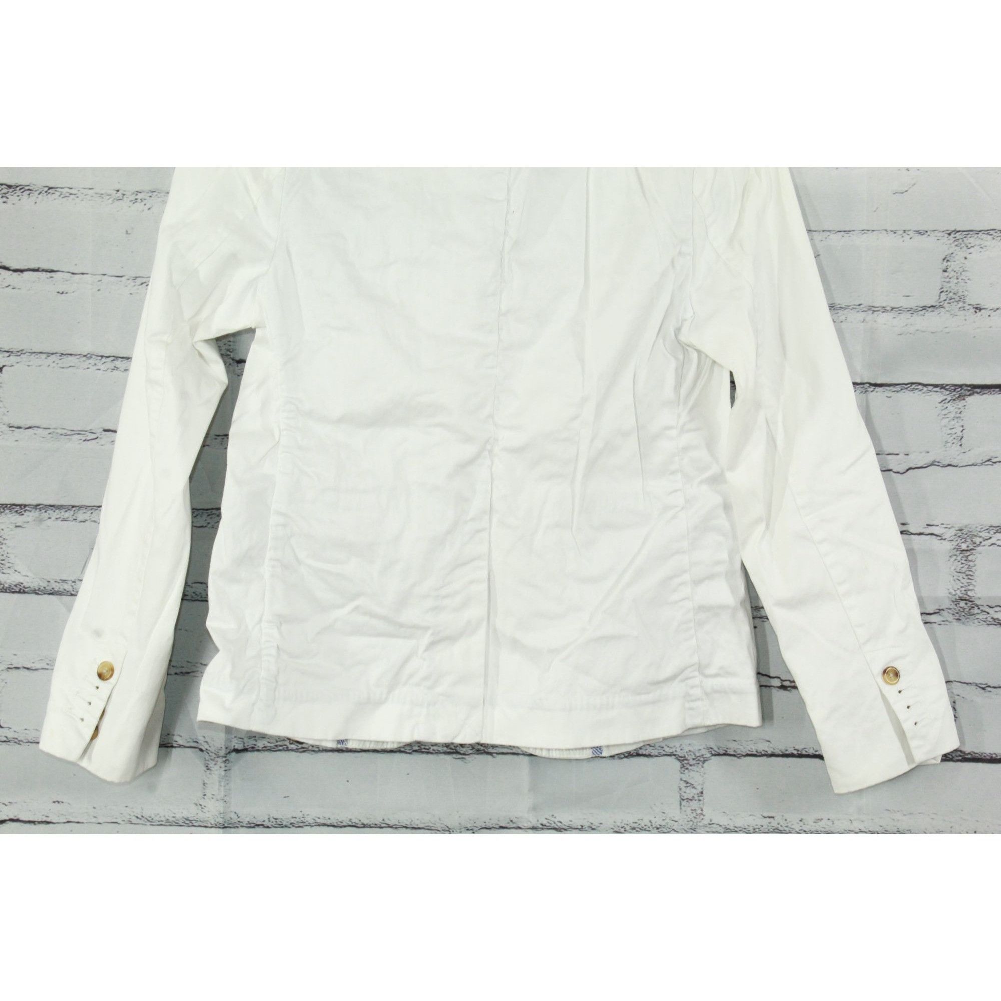 L.L. Bean LL Bean Women’s White Blazer Jacket Cotton Stretch Tailored Size XS / US 0-2 / IT 36-38 - 10 Thumbnail