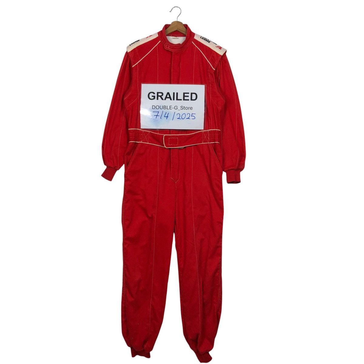 Japanese Brand 📌Vintage Coverall Racing Competition License A Racing Wear Size US 36 / EU 52 - 1 Thumbnail