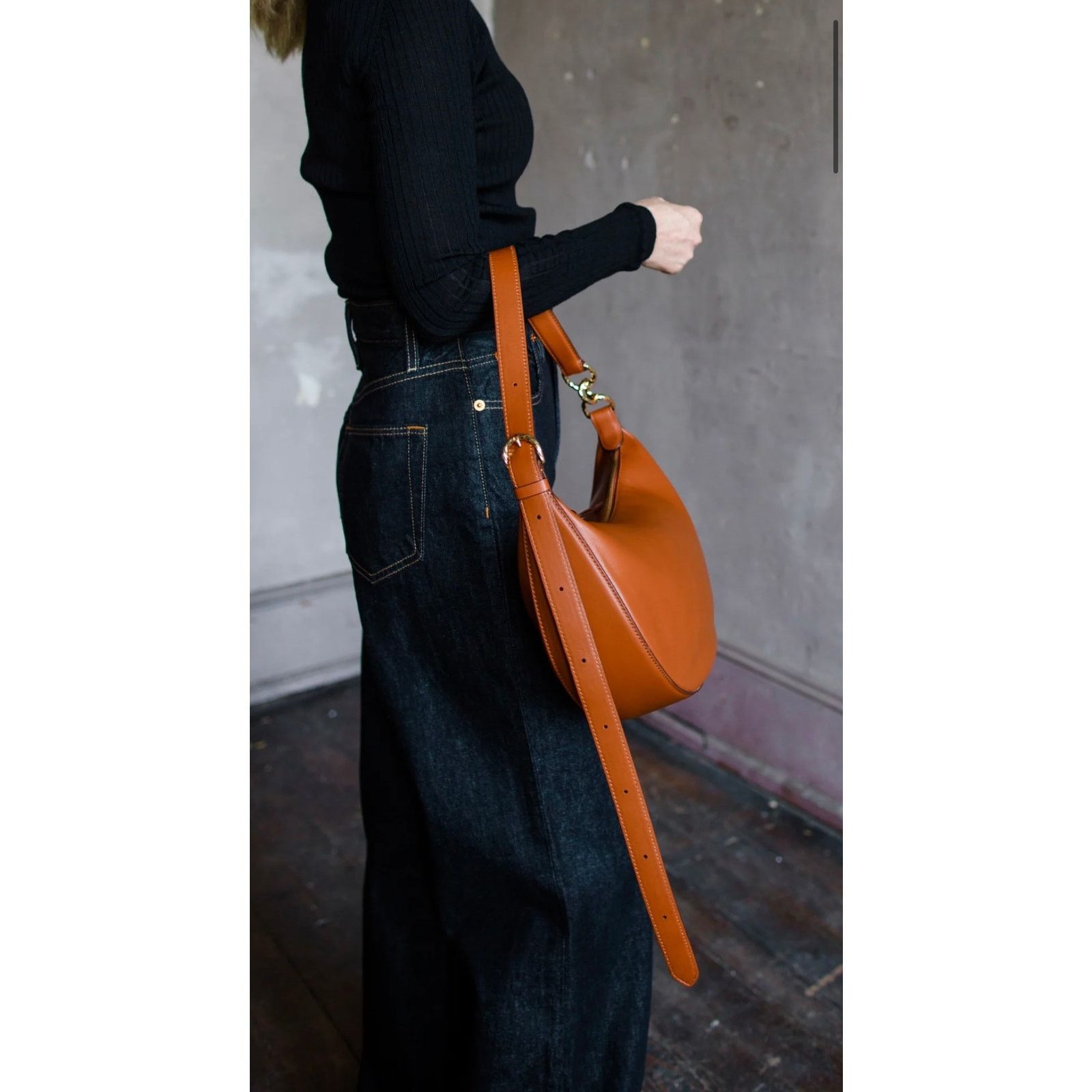 Ulla Johnson Ulla Johnson Twyla Crescent bag Cigar color Size ONE SIZE - 4 Thumbnail
