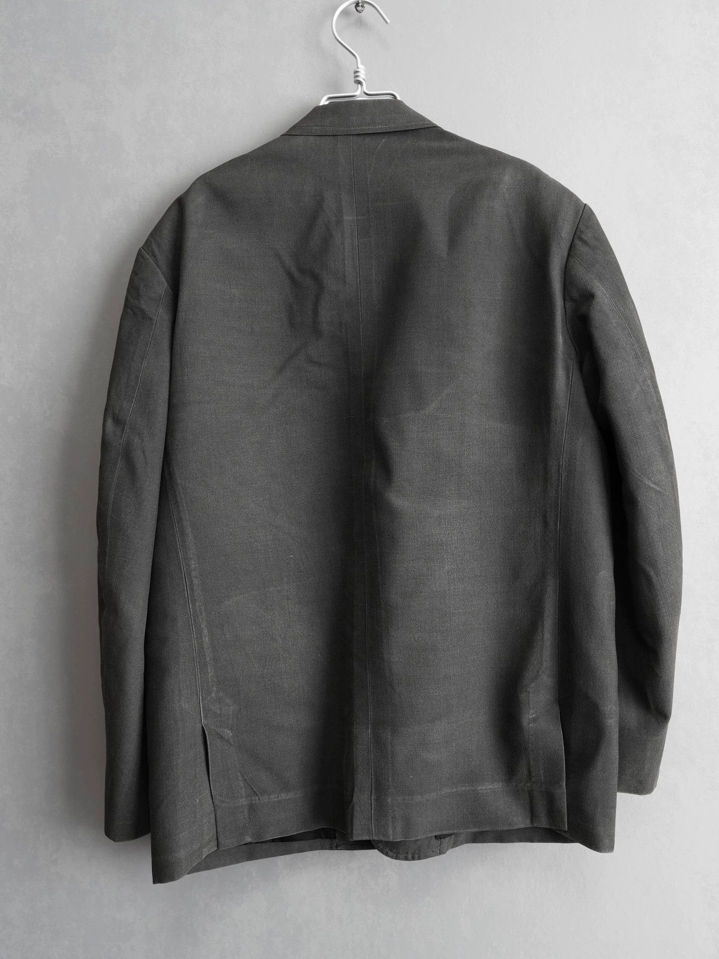 Yohji Yamamoto Yohji Yamamoto 91SS Cement Gray Silk Jacket Size US M / EU 48-50 / 2 - 2 Thumbnail