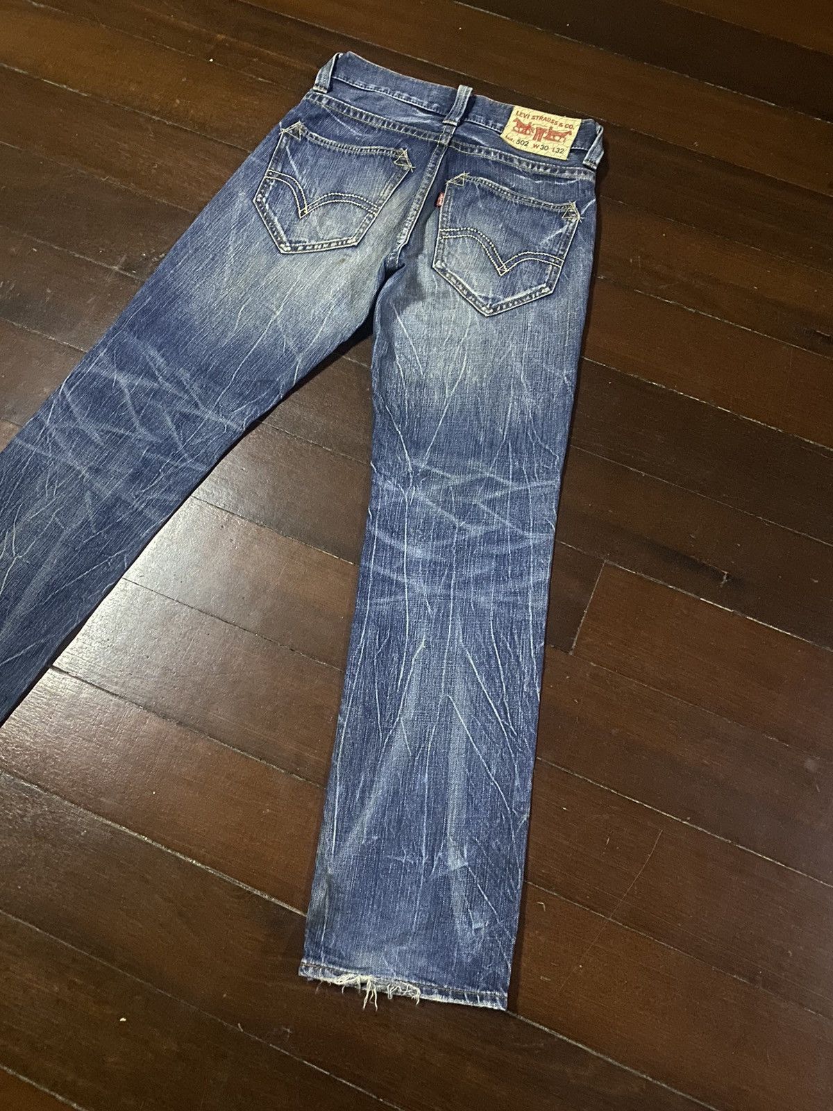 Levi's Fire 🔥 LEVIS 502 mud wash dirty distressed claw mark Size US 32 / EU 48 - 3 Thumbnail