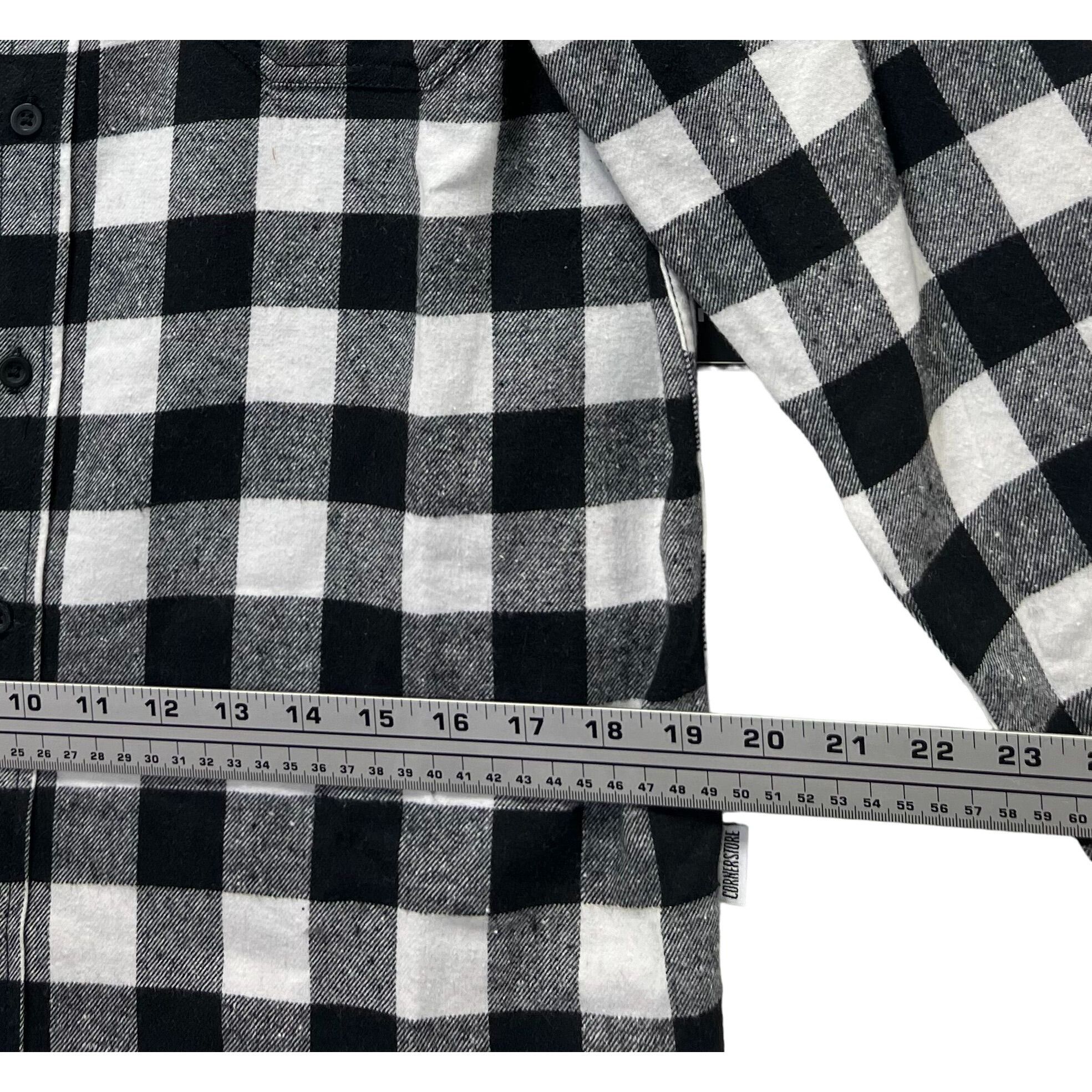 Other Corner Store Bodega - Men Long Sleeve Plaid Shirt - Black/Wh Size US S / EU 44-46 / 1 - 5 Thumbnail
