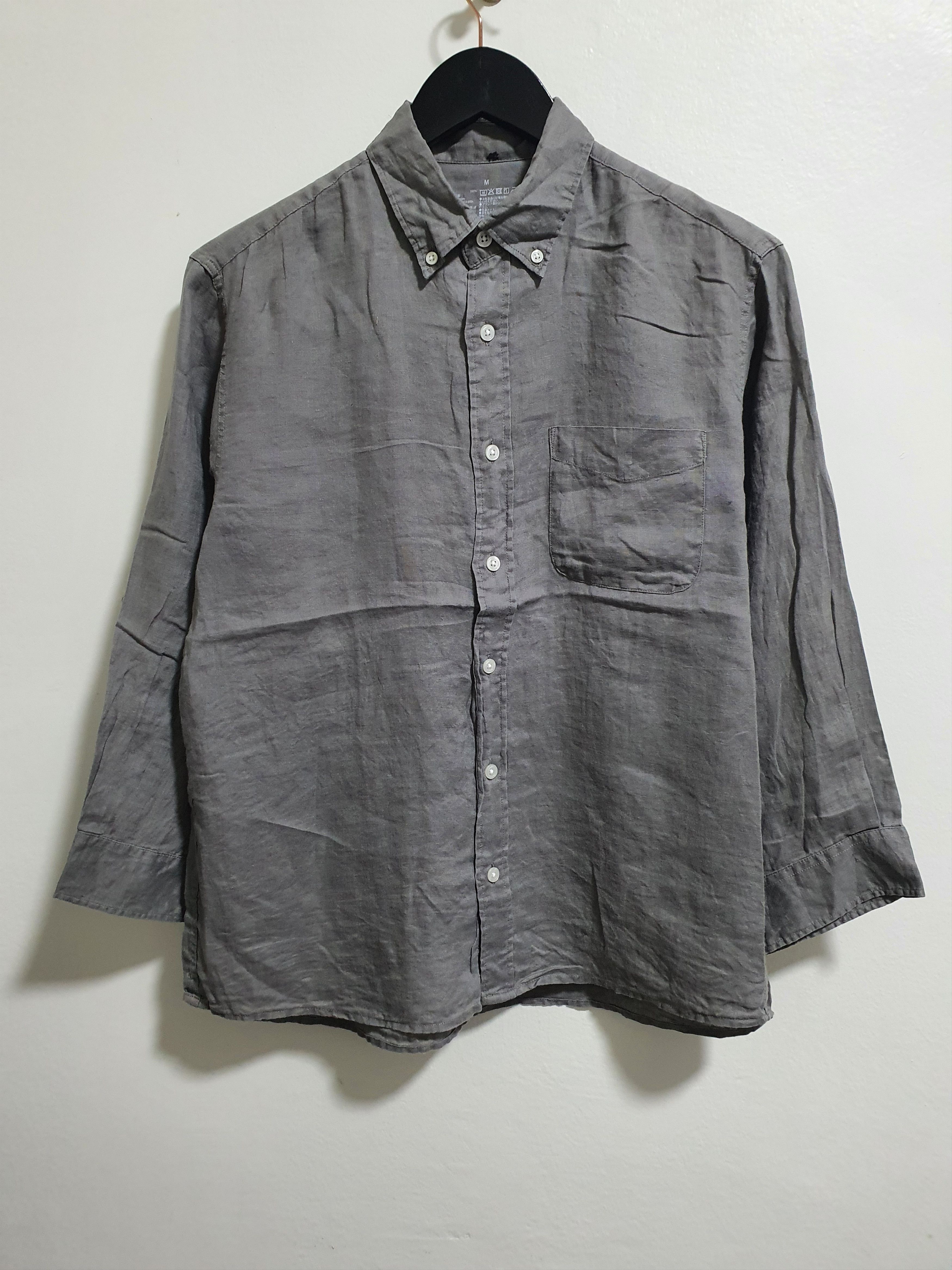 Japanese Brand × Muji MUJI 22/26.5 COOL THIN MATERIAL 3 QUARETR SLEEVE SHIRT Size US M / EU 48-50 / 2 - 2 Thumbnail