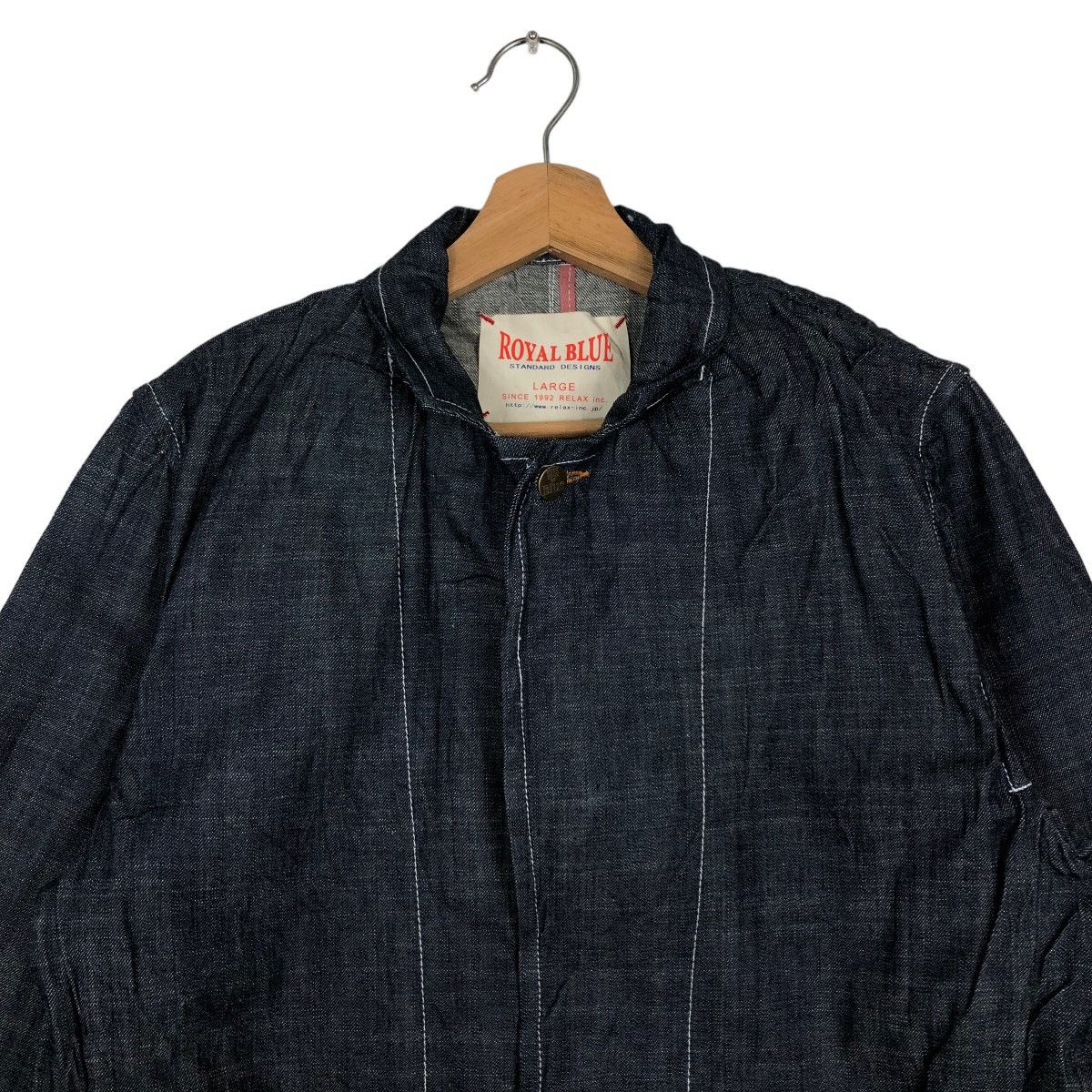 Japanese Brand 🔥80’s Royal Blue Toyo Enterprise Denim Work Jacket Size US L / EU 52-54 / 3 - 3 Thumbnail